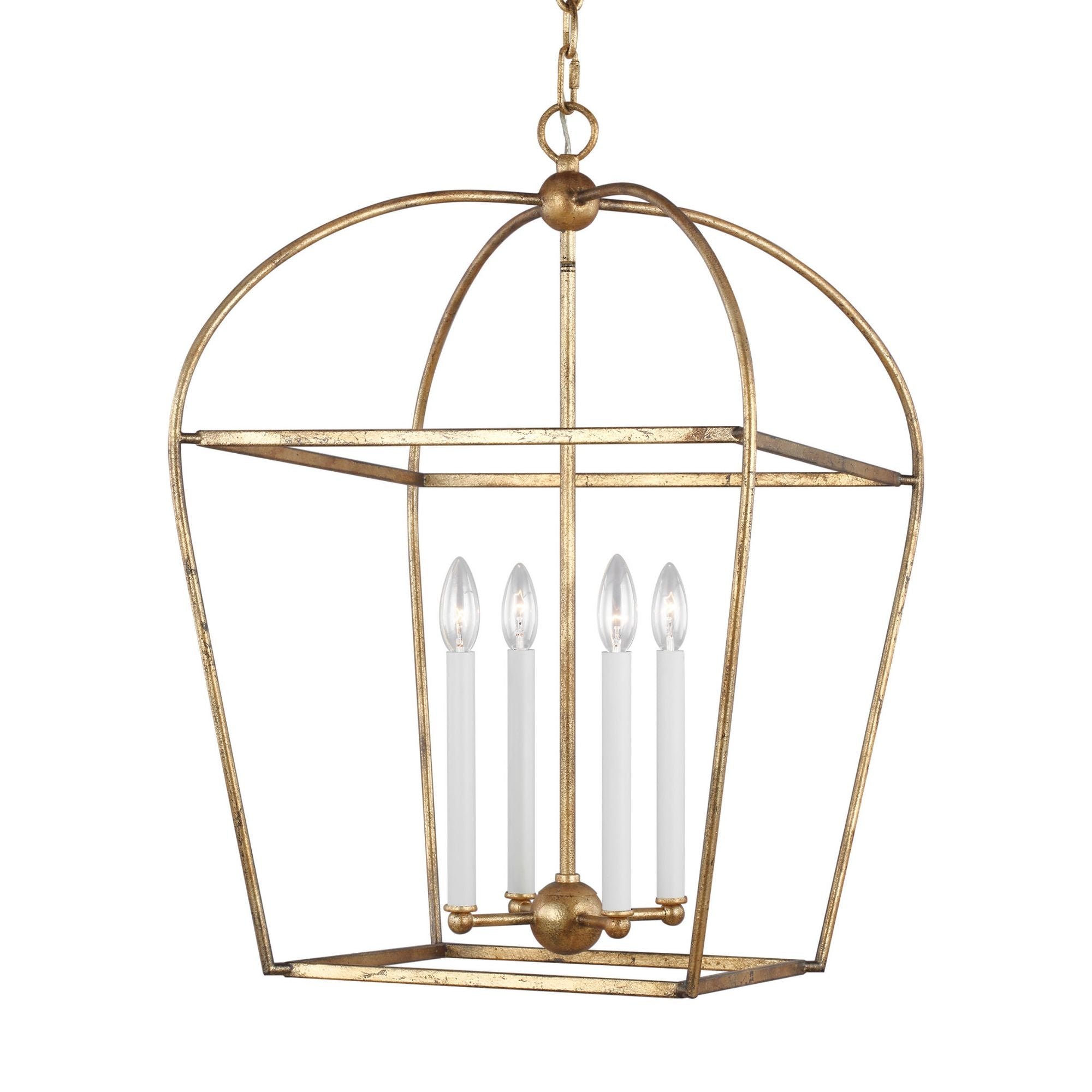 Chapman & Myers Stonington Medium Lantern in Antique Gild