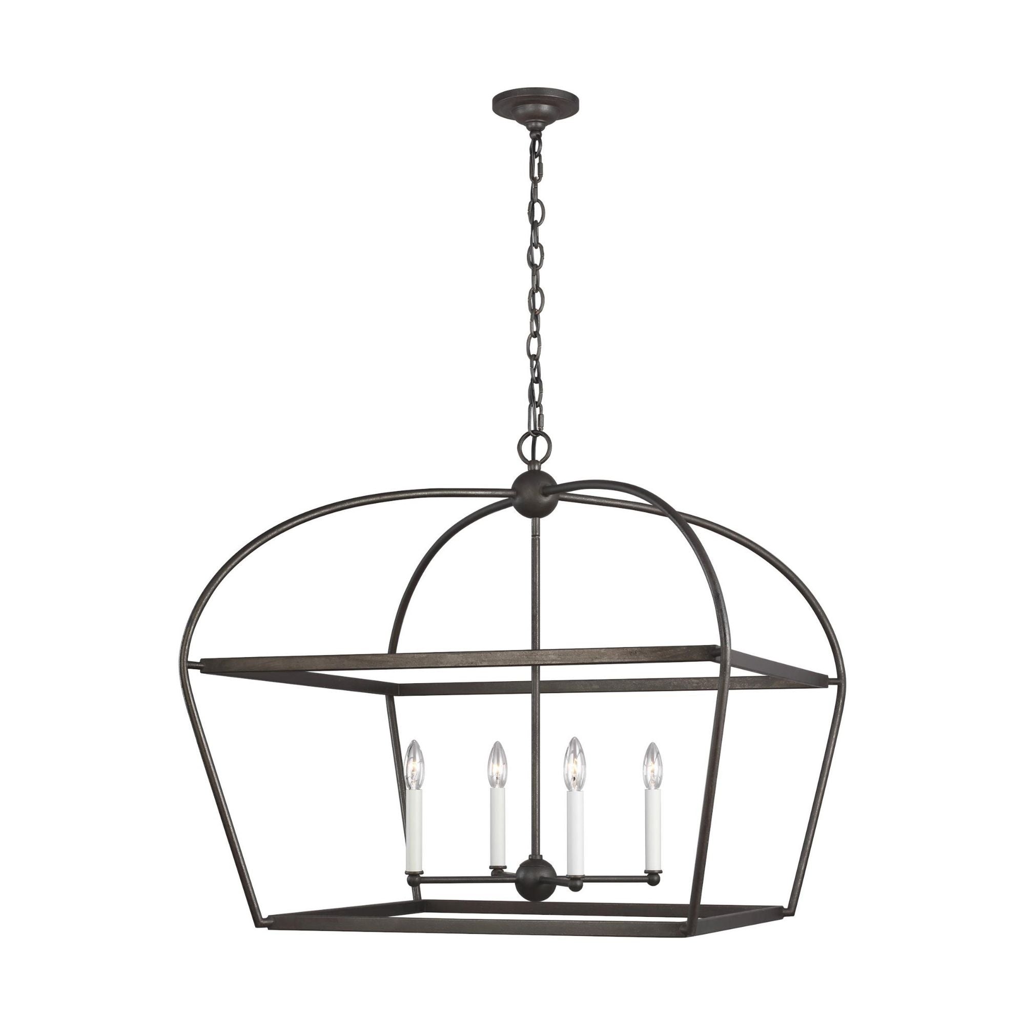 Chapman & Myers Stonington Wide Lantern in Smith Steel