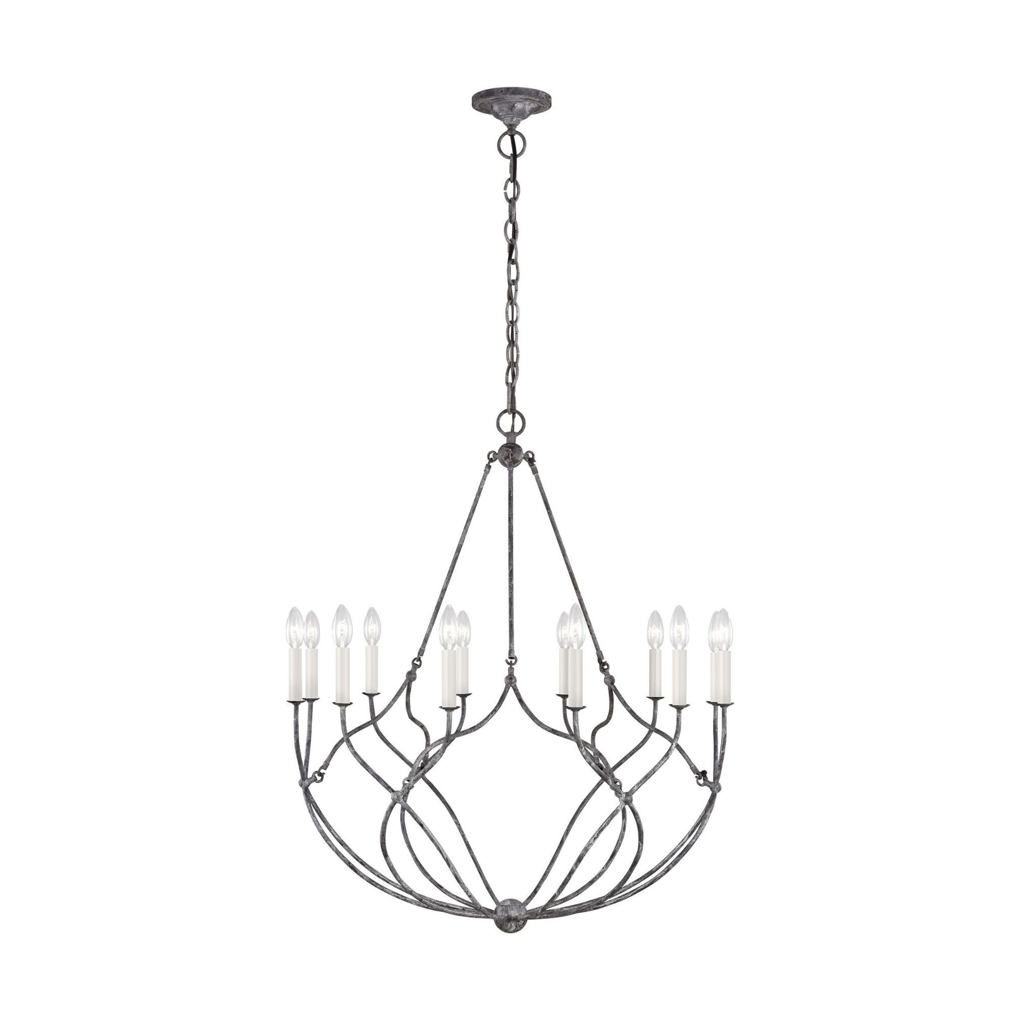 Chapman & Myers Richmond Medium Chandelier in Weathered Galvanized