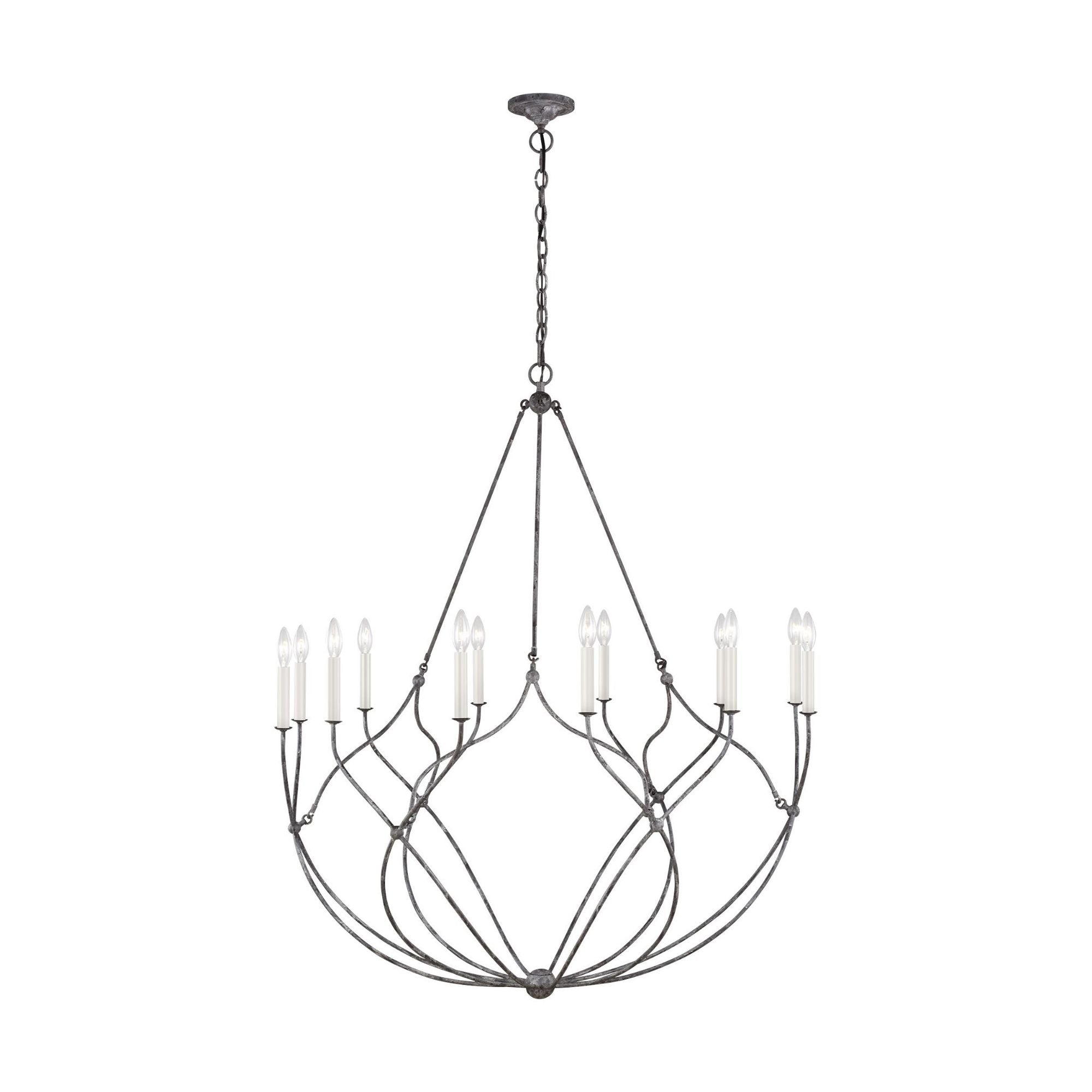 Chapman & Myers Richmond Large Chandelier in Weathered Galvanized