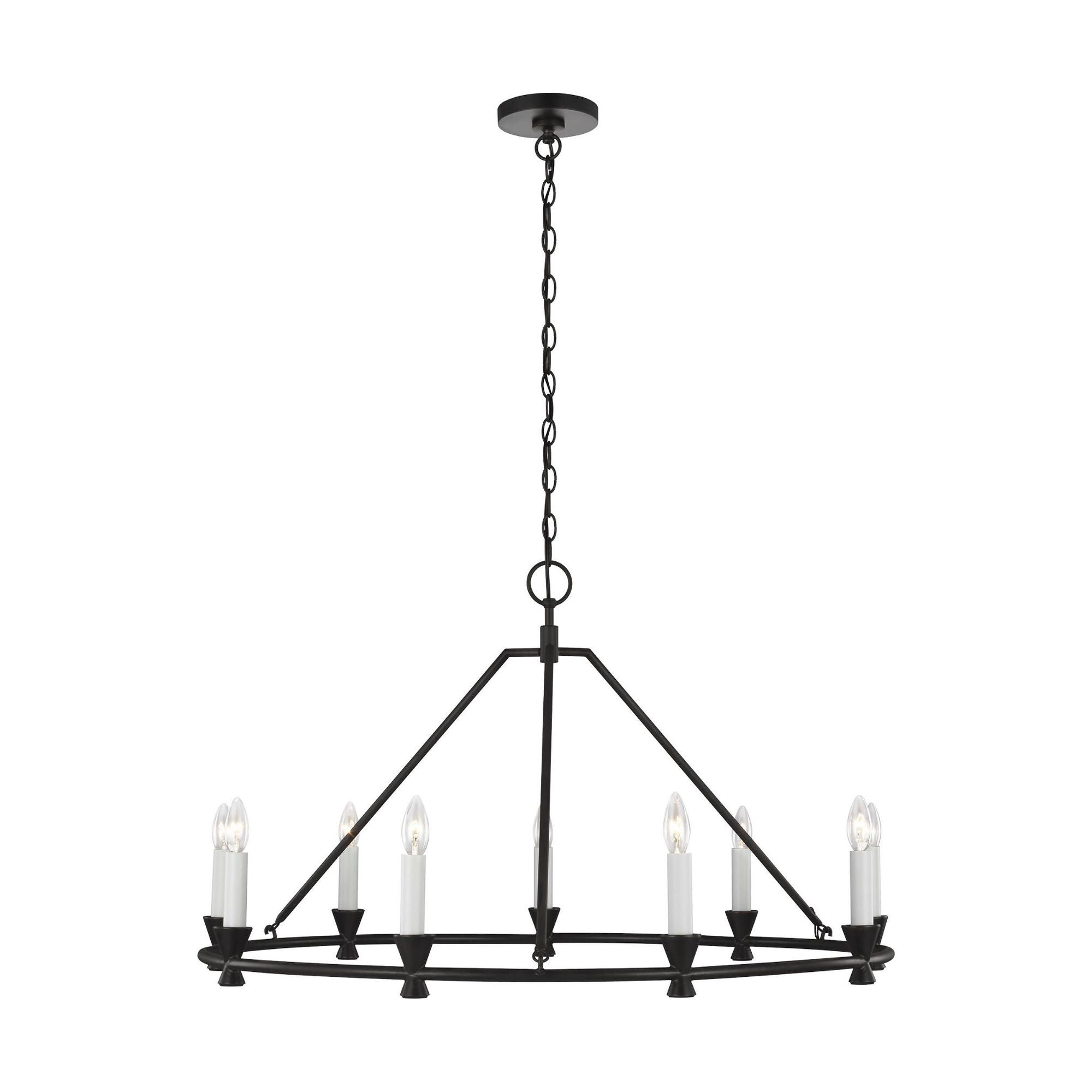 Chapman & Myers Keystone Medium Chandelier in Aged Iron