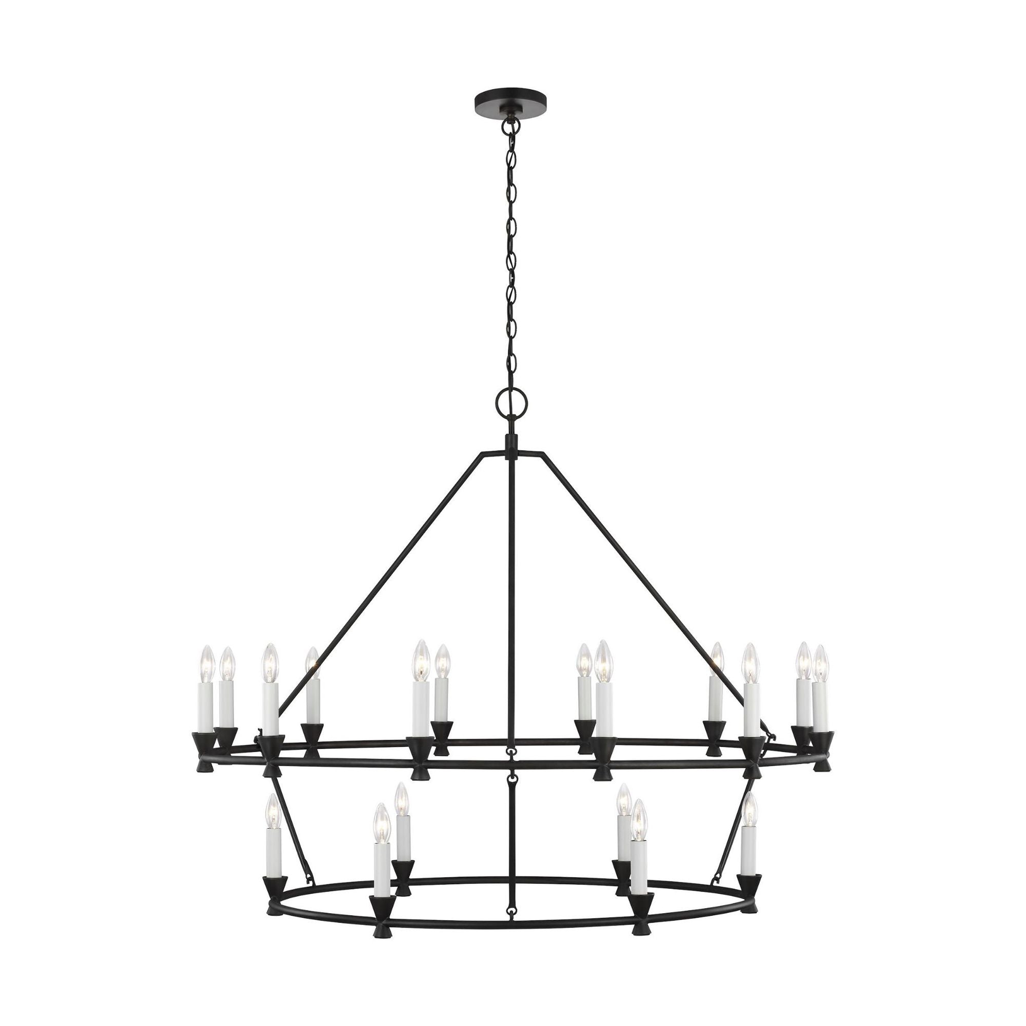 Chapman & Myers Keystone Large Chandelier in Aged Iron