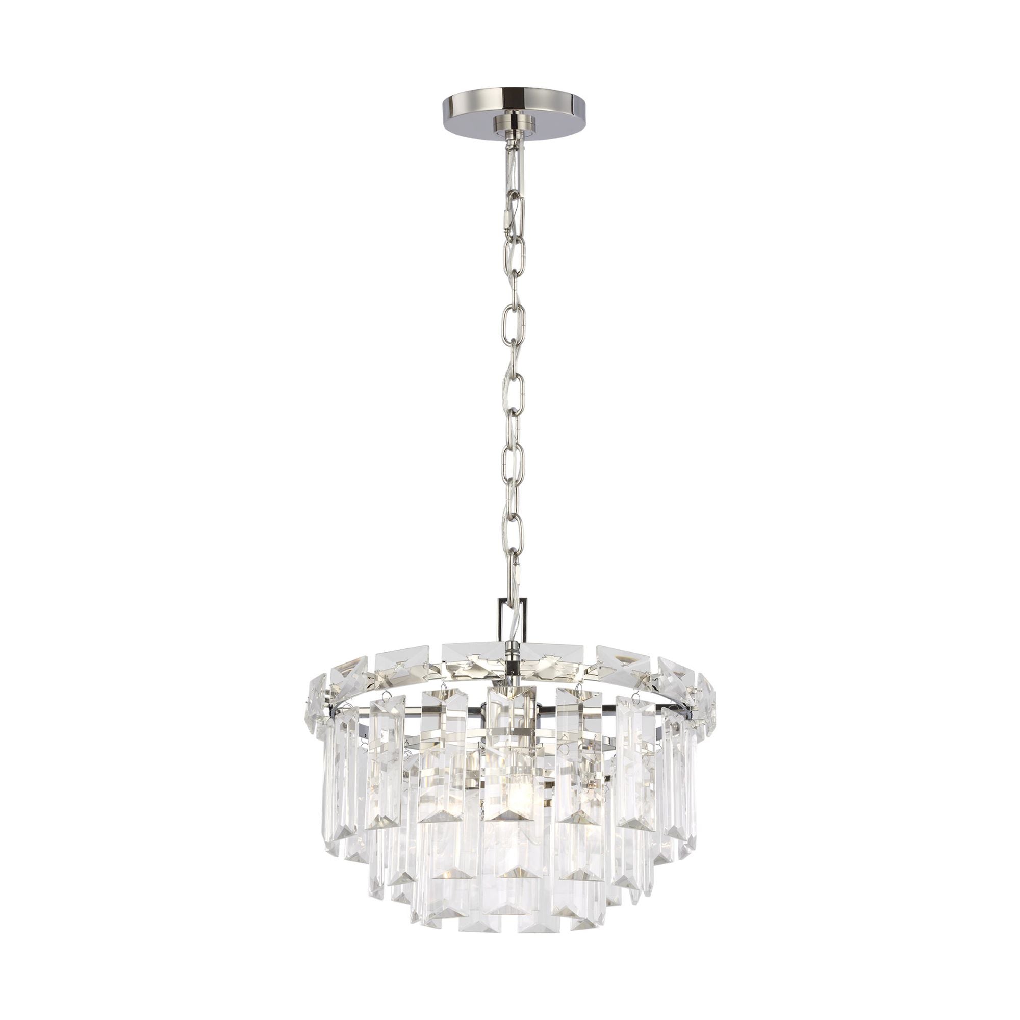 Chapman & Myers Arden Small Chandelier in Polished Nickel