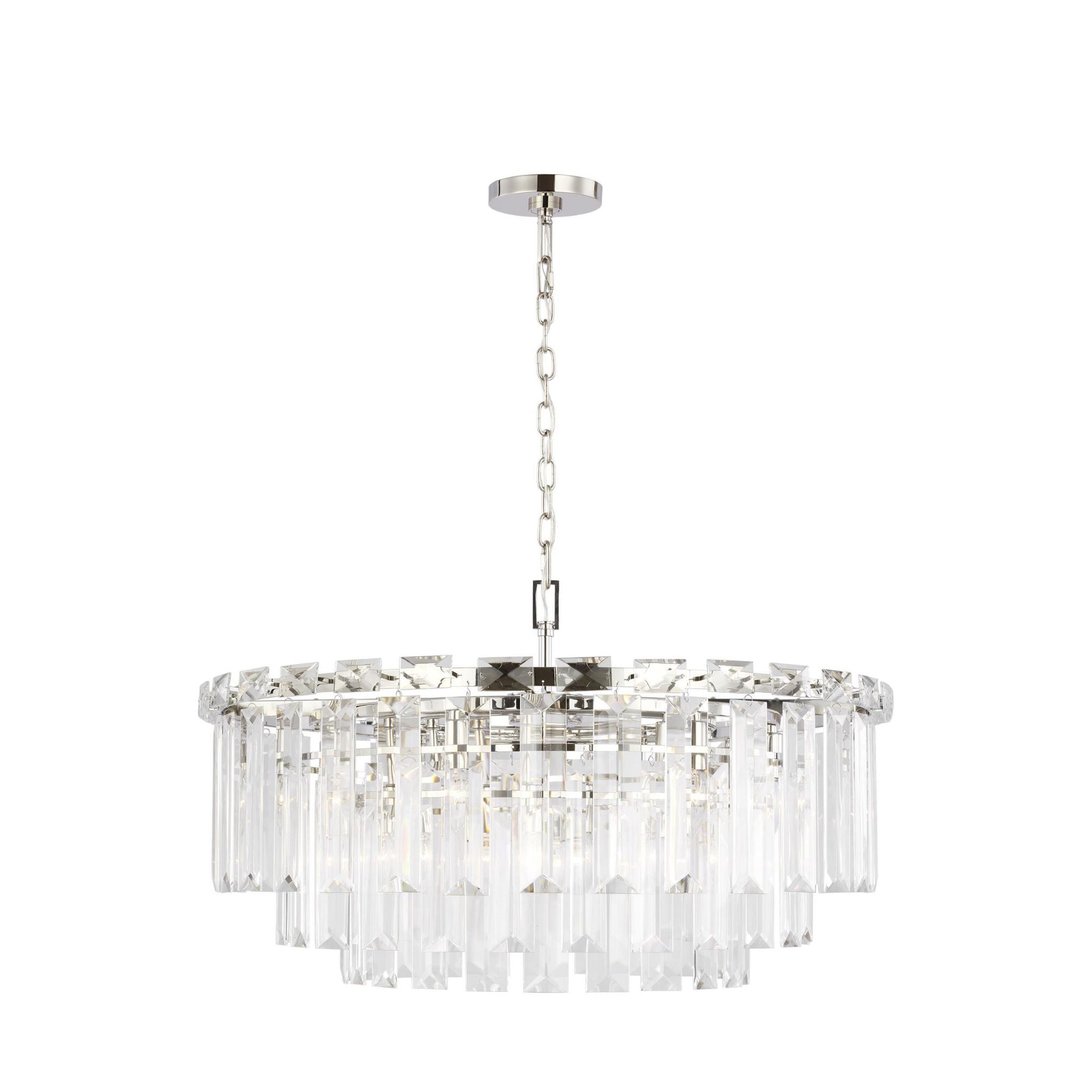 Chapman & Myers Arden Large Chandelier in Polished Nickel