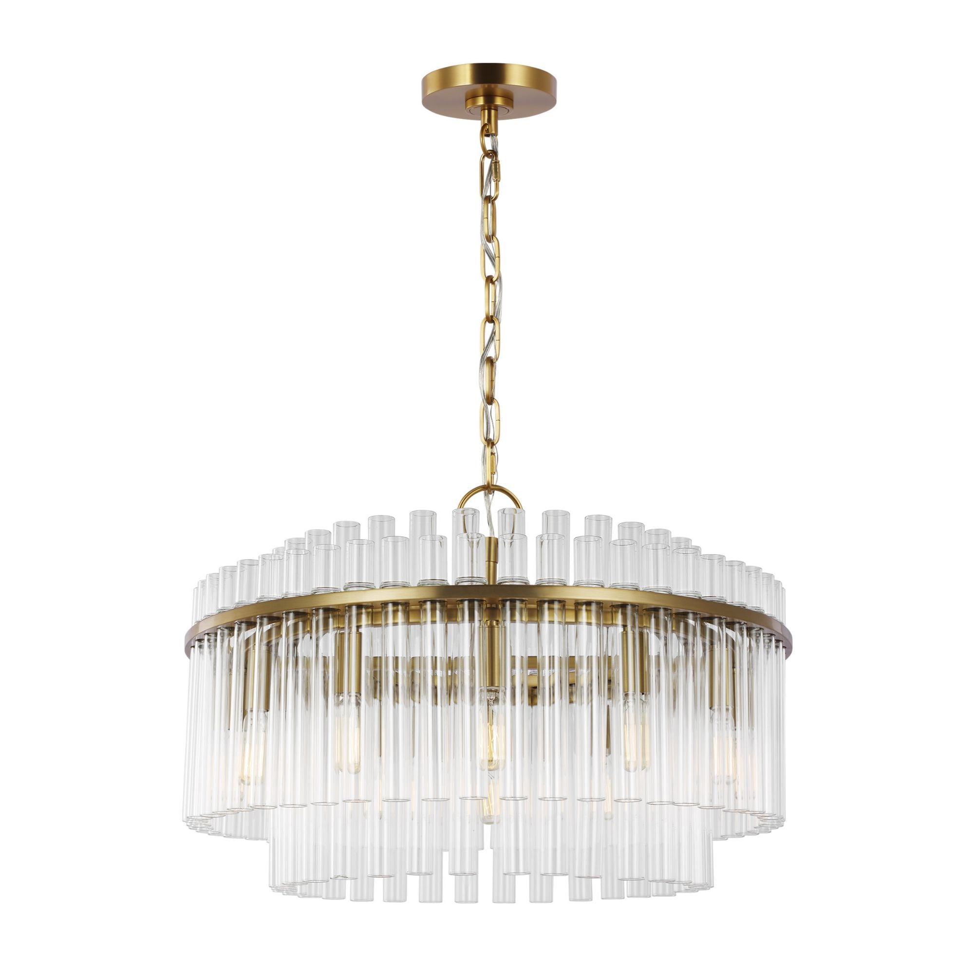 Chapman & Myers Beckett Medium Chandelier in Burnished Brass