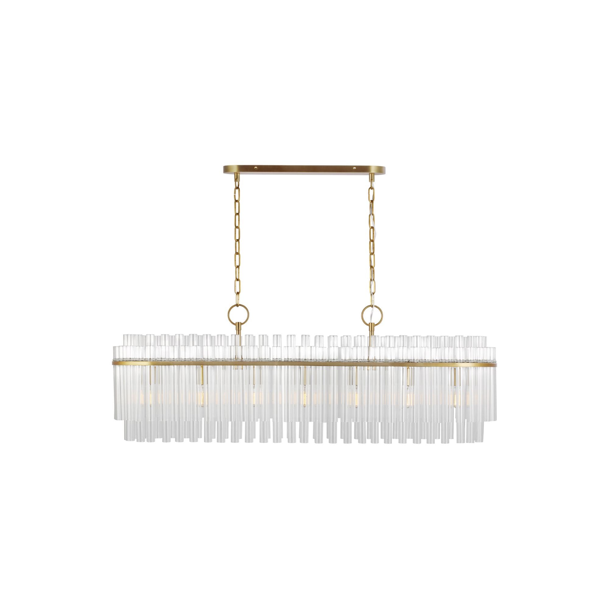 Chapman & Myers Beckett Linear Chandelier in Burnished Brass