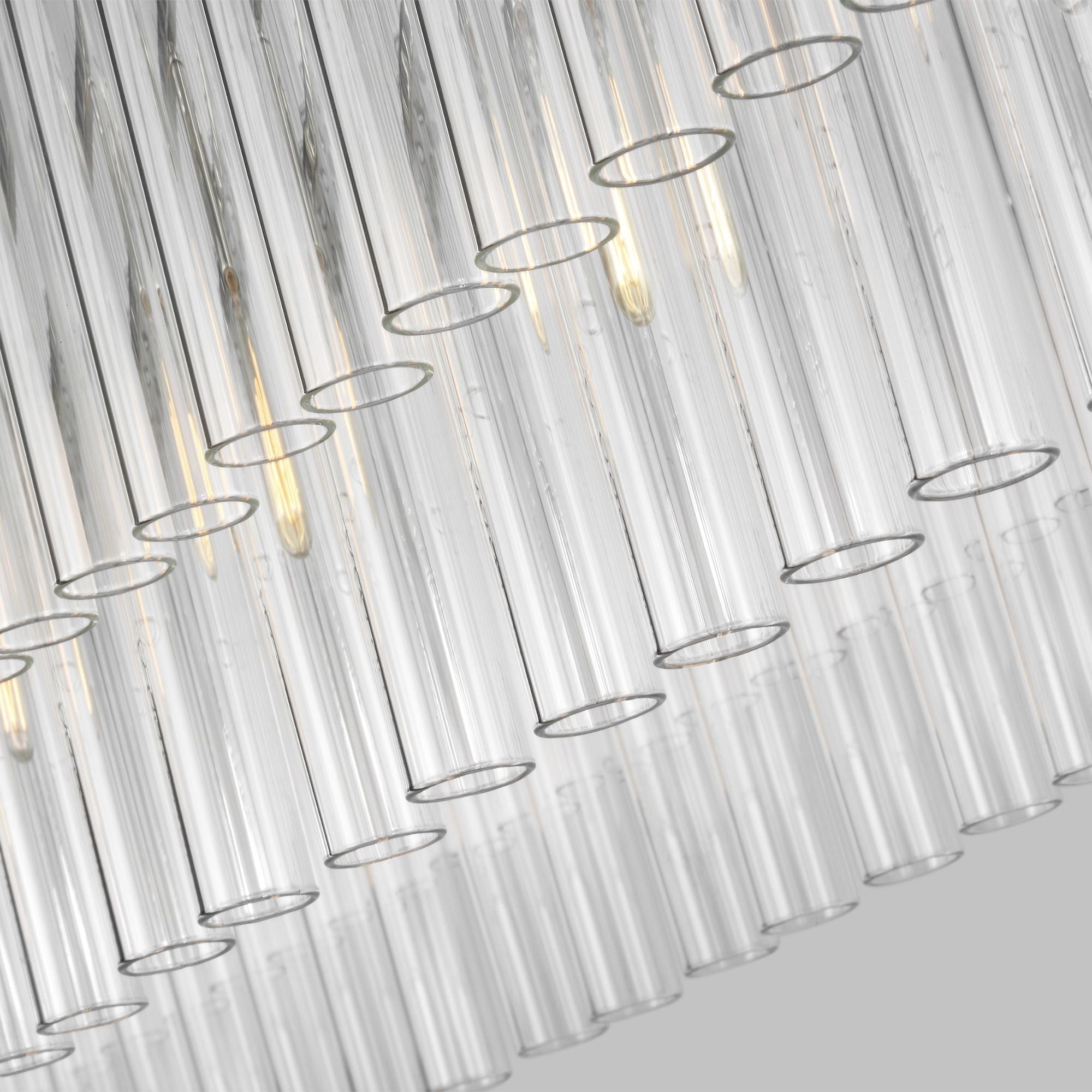 Chapman & Myers Beckett Linear Chandelier in Polished Nickel