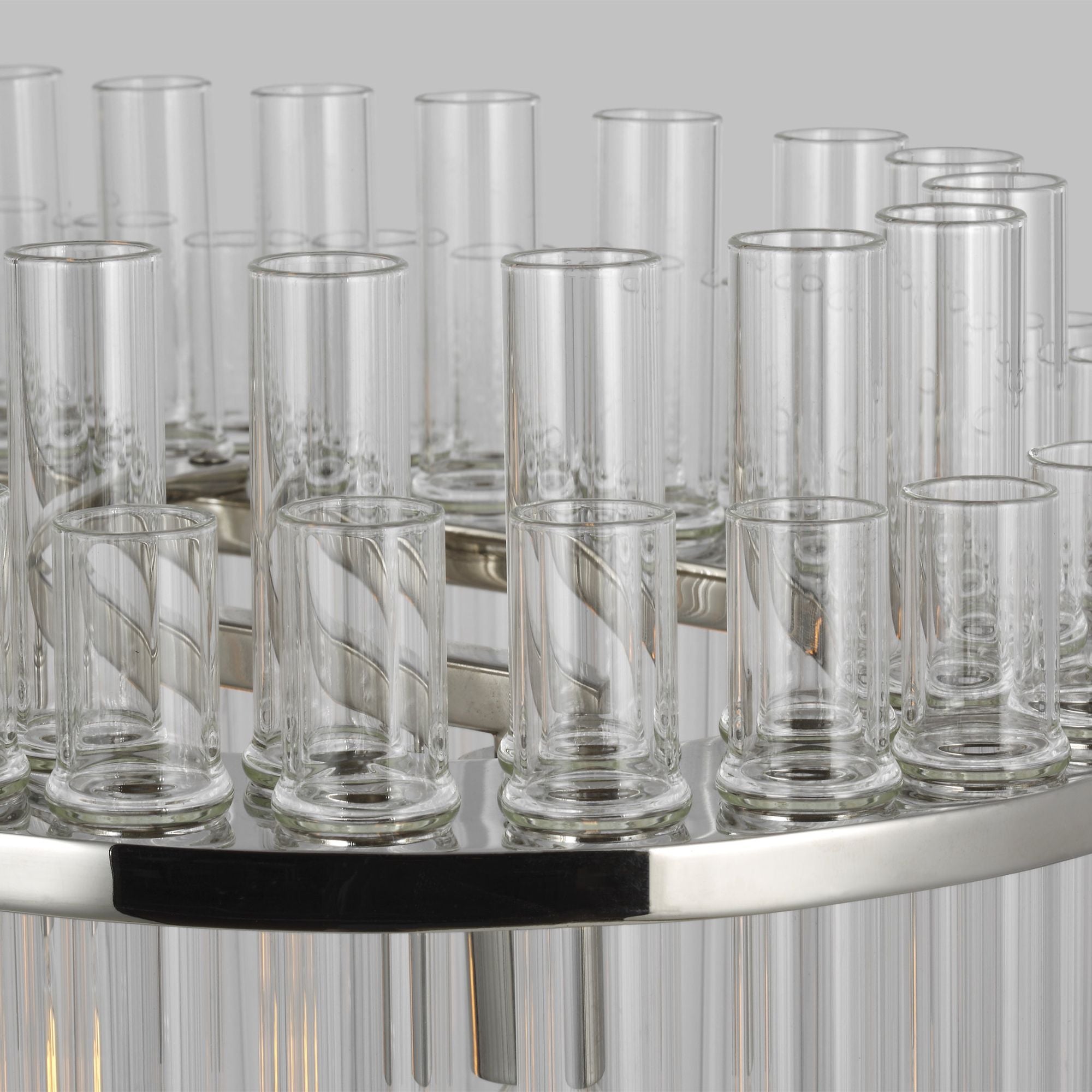 Chapman & Myers Beckett Linear Chandelier in Polished Nickel