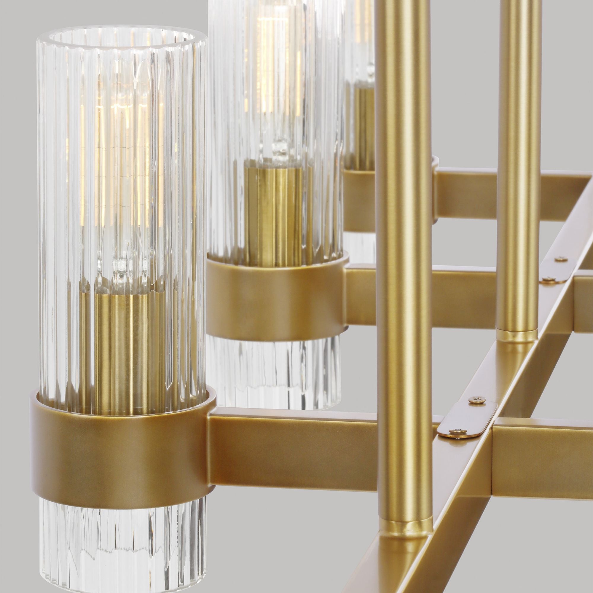 Chapman & Myers Geneva Linear Chandelier in Burnished Brass