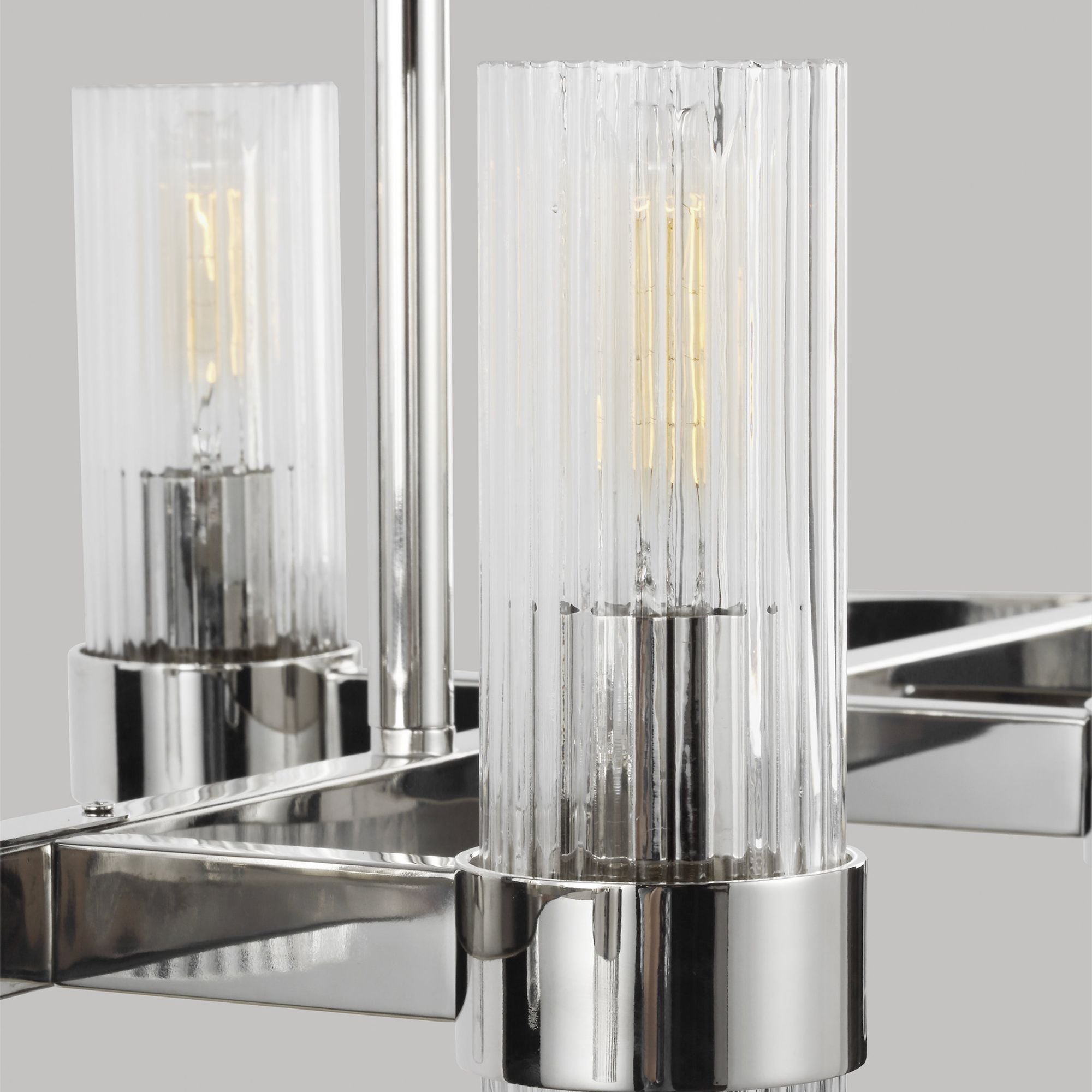 Chapman & Myers Geneva Linear Chandelier in Polished Nickel
