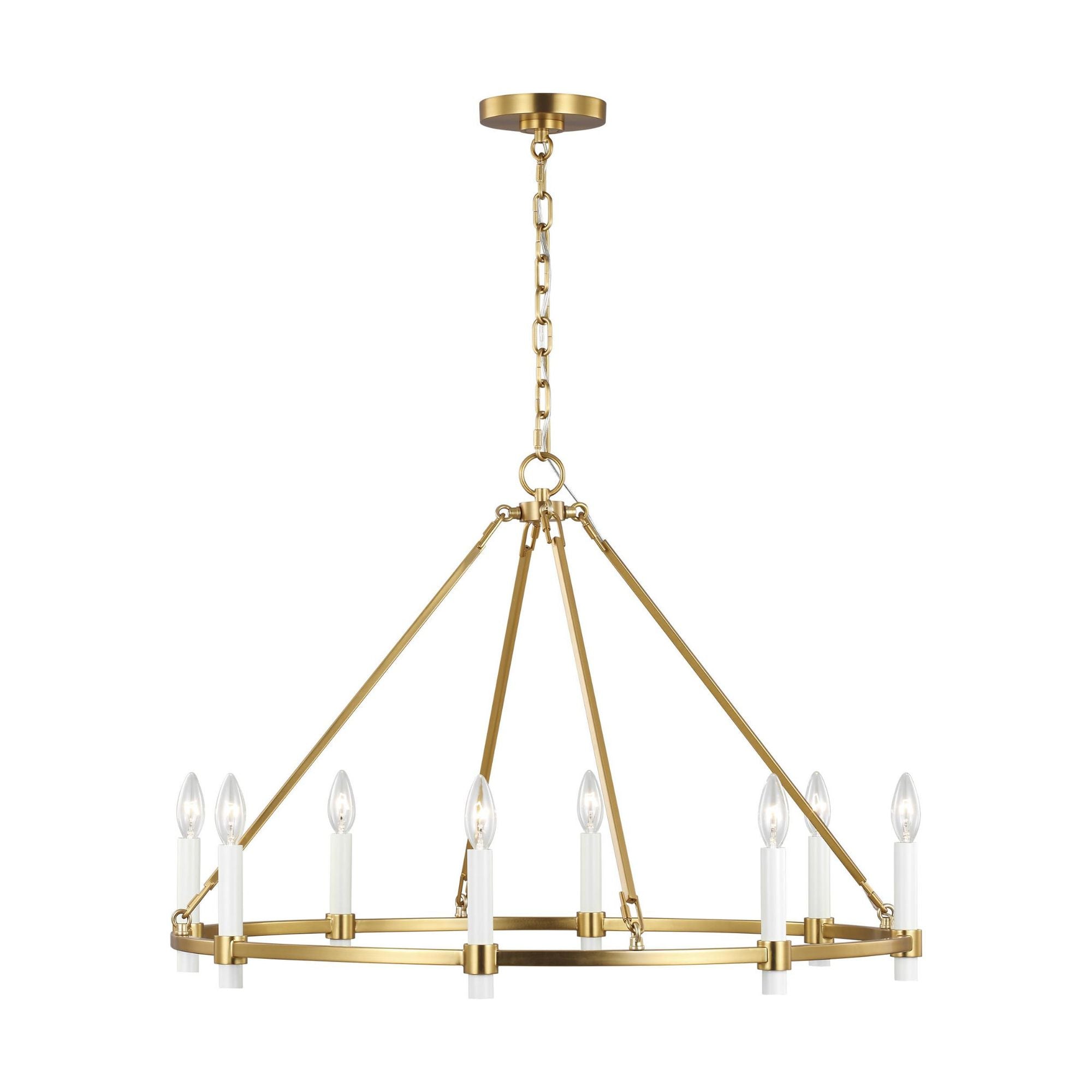 Chapman & Myers Marston Large Chandelier in Burnished Brass