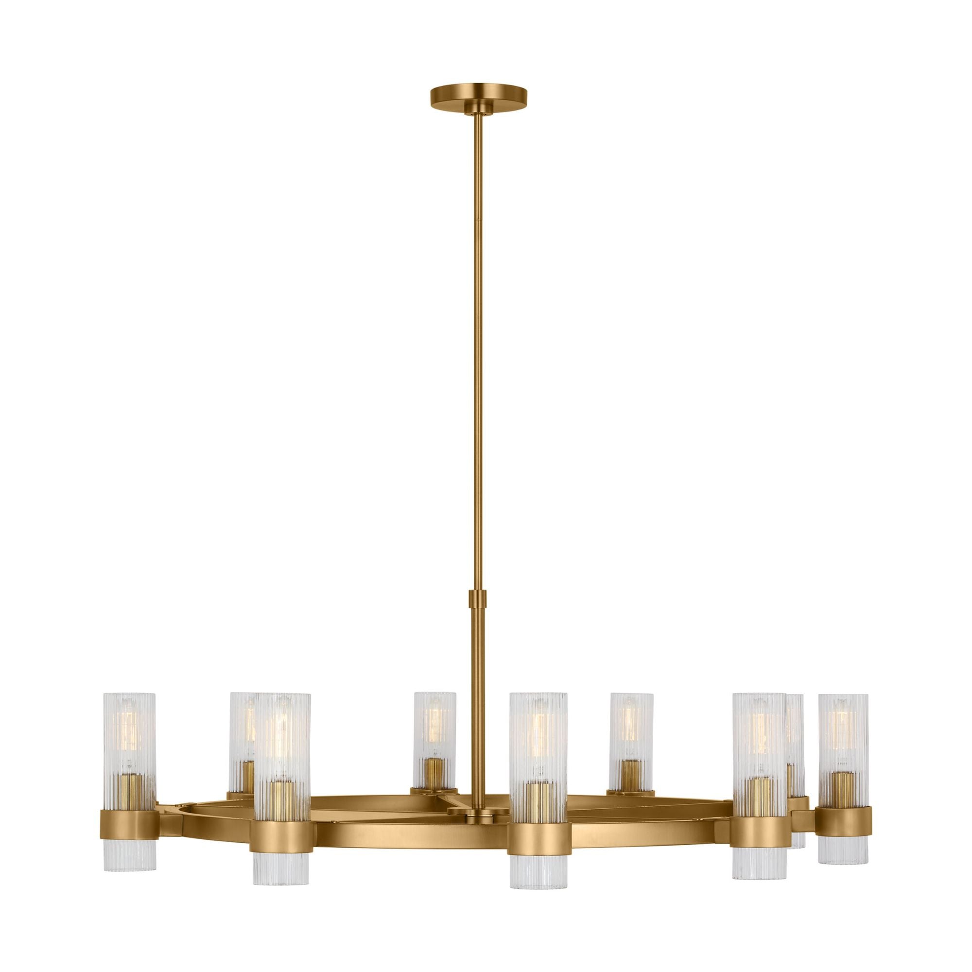 Chapman & Myers Geneva Large Chandelier in Burnished Brass