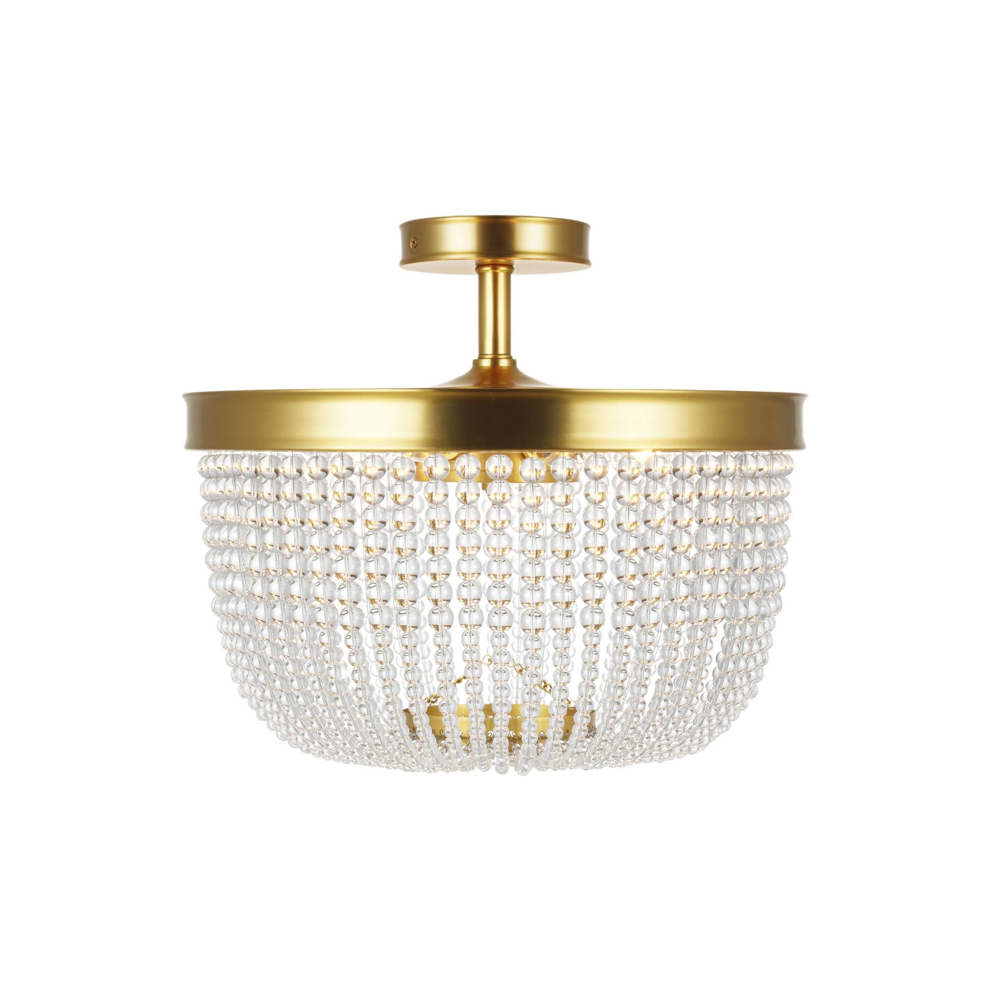 Chapman & Myers Summerhill Semi Flush Mount in Burnished Brass