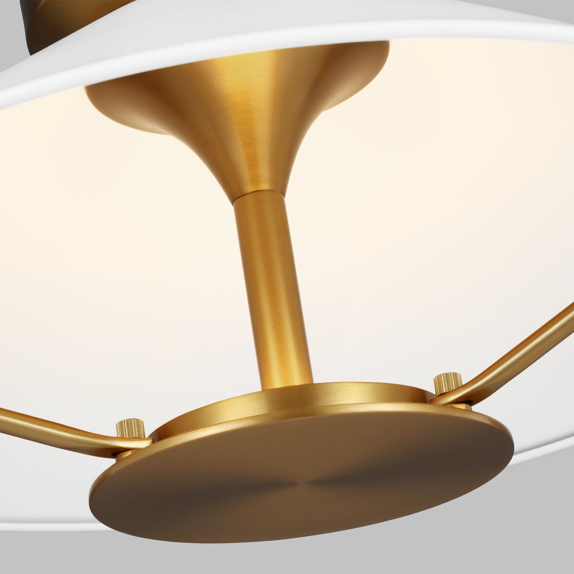 Chapman & Myers Ultra-Light Flush Mount in Burnished Brass