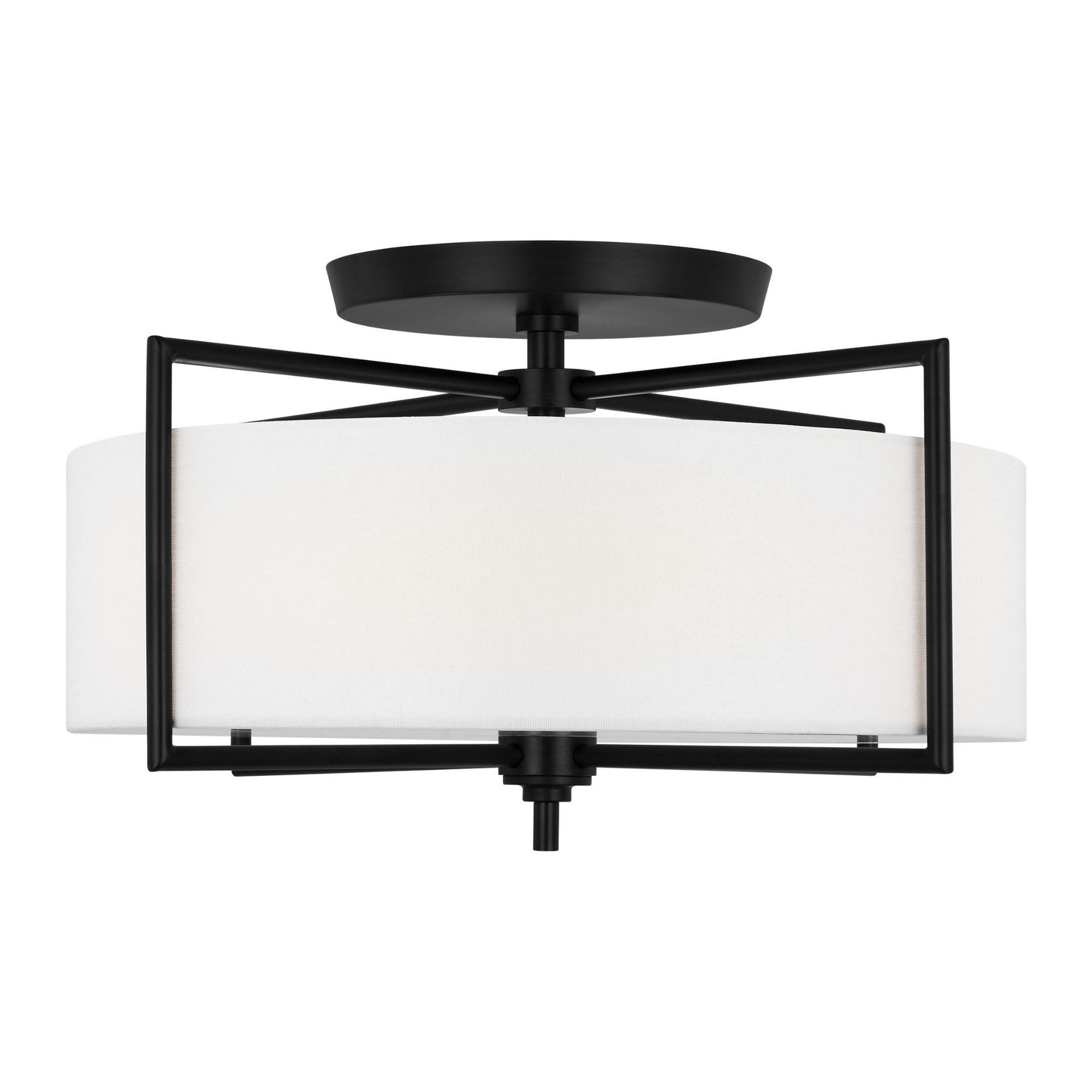 Chapman & Myers Perno Large Semi-Flush Mount in Aged Iron