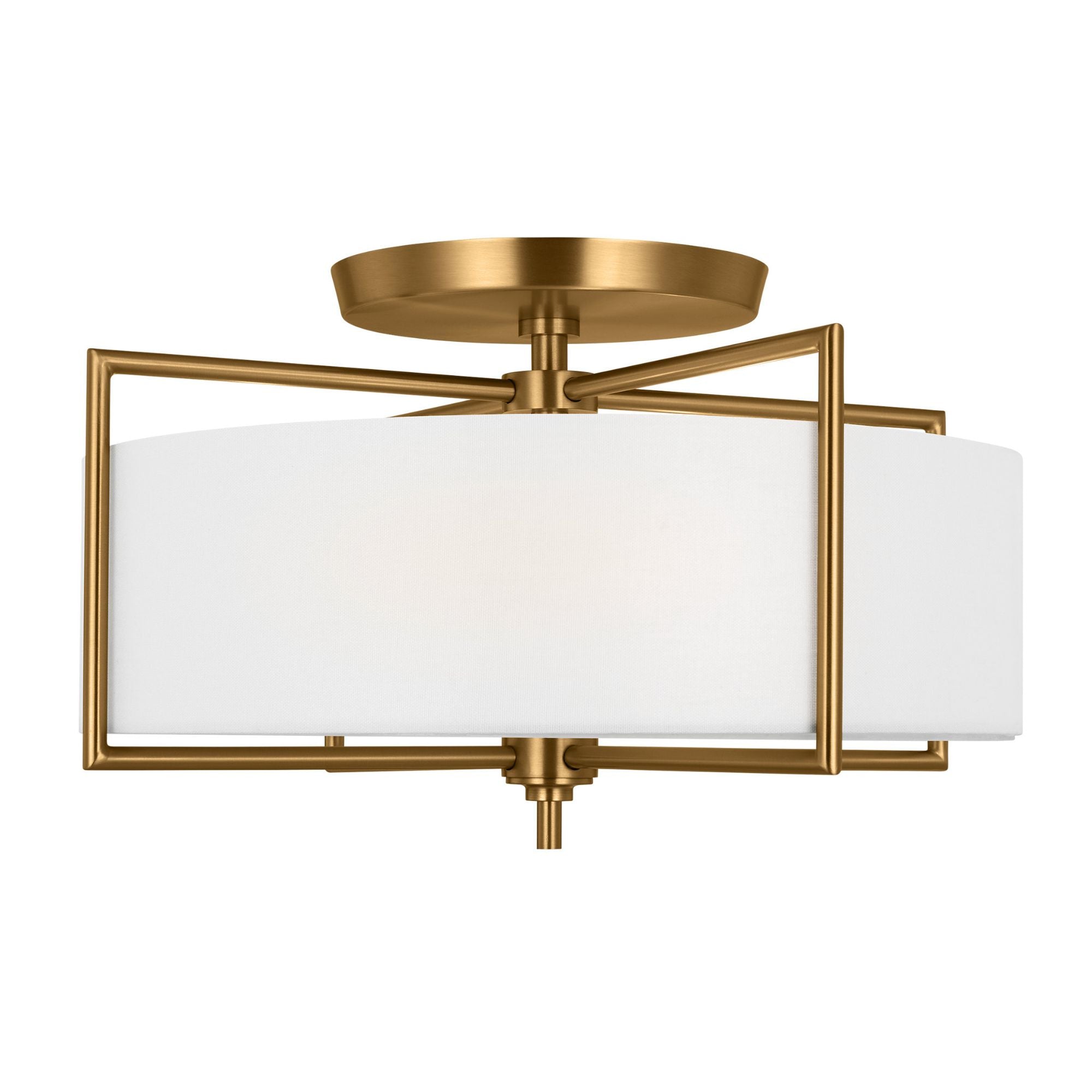 Chapman & Myers Perno Large Semi-Flush Mount in Burnished Brass