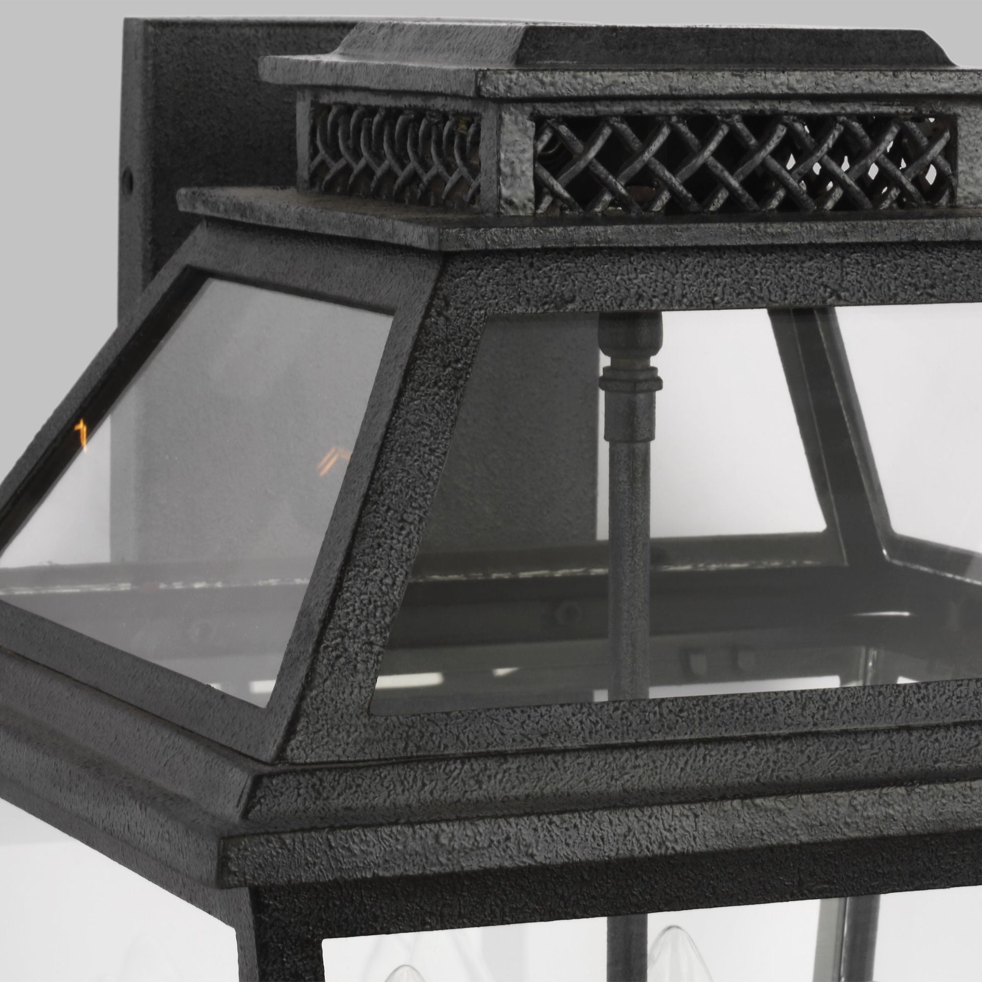 Chapman & Myers Falmouth Large Outdoor Wall Lantern in Dark Weathered Zinc