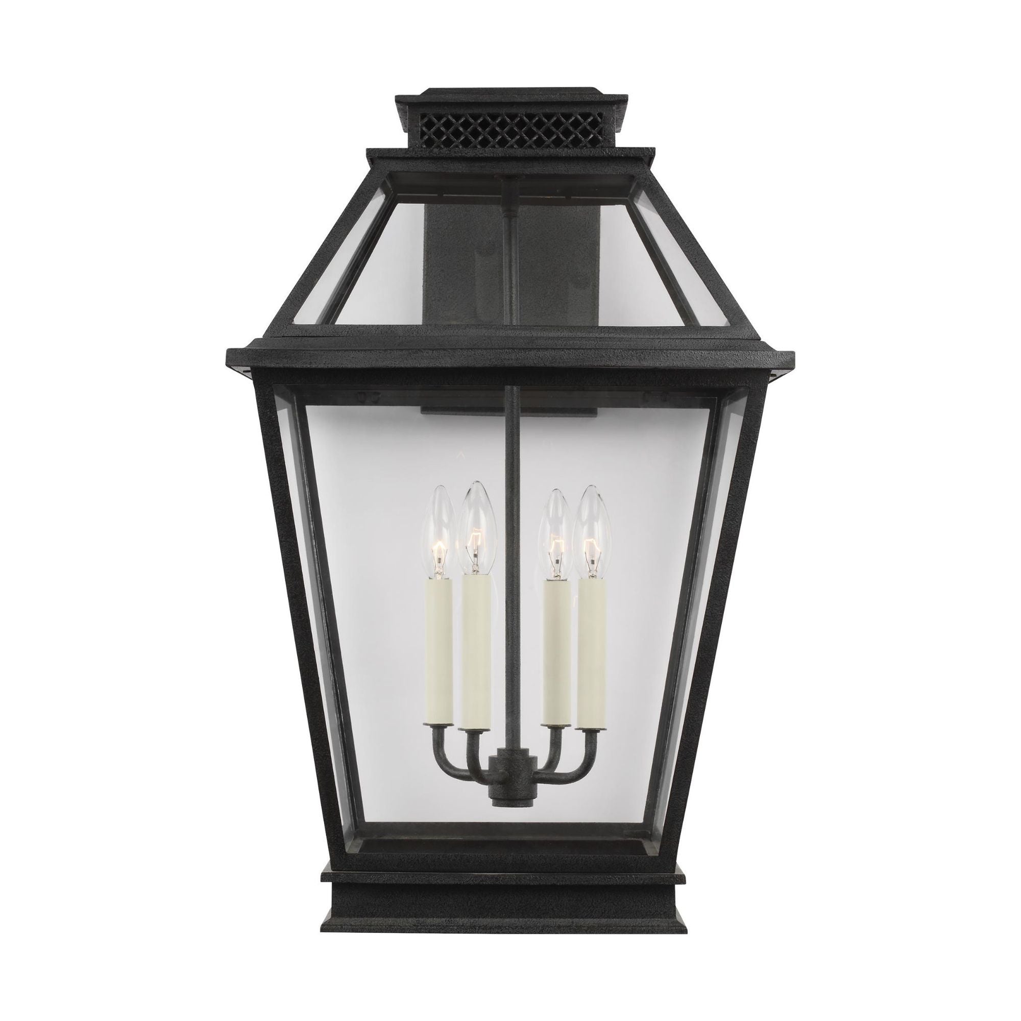 Chapman & Myers Falmouth Extra Large Outdoor Wall Lantern in Dark Weathered Zinc