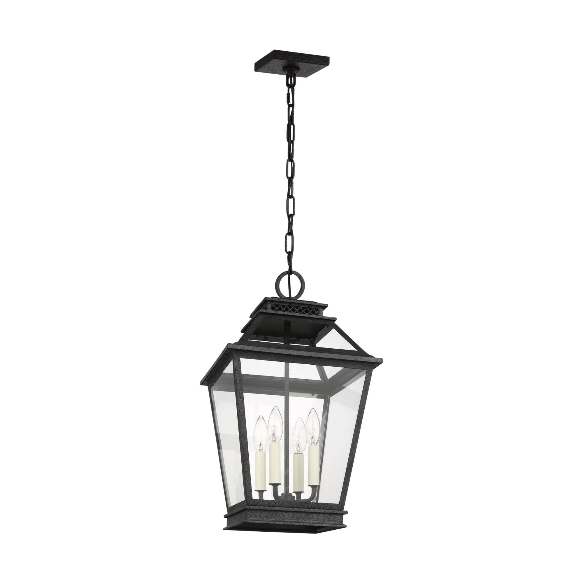 Chapman & Myers Falmouth Hanging Lantern in Dark Weathered Zinc