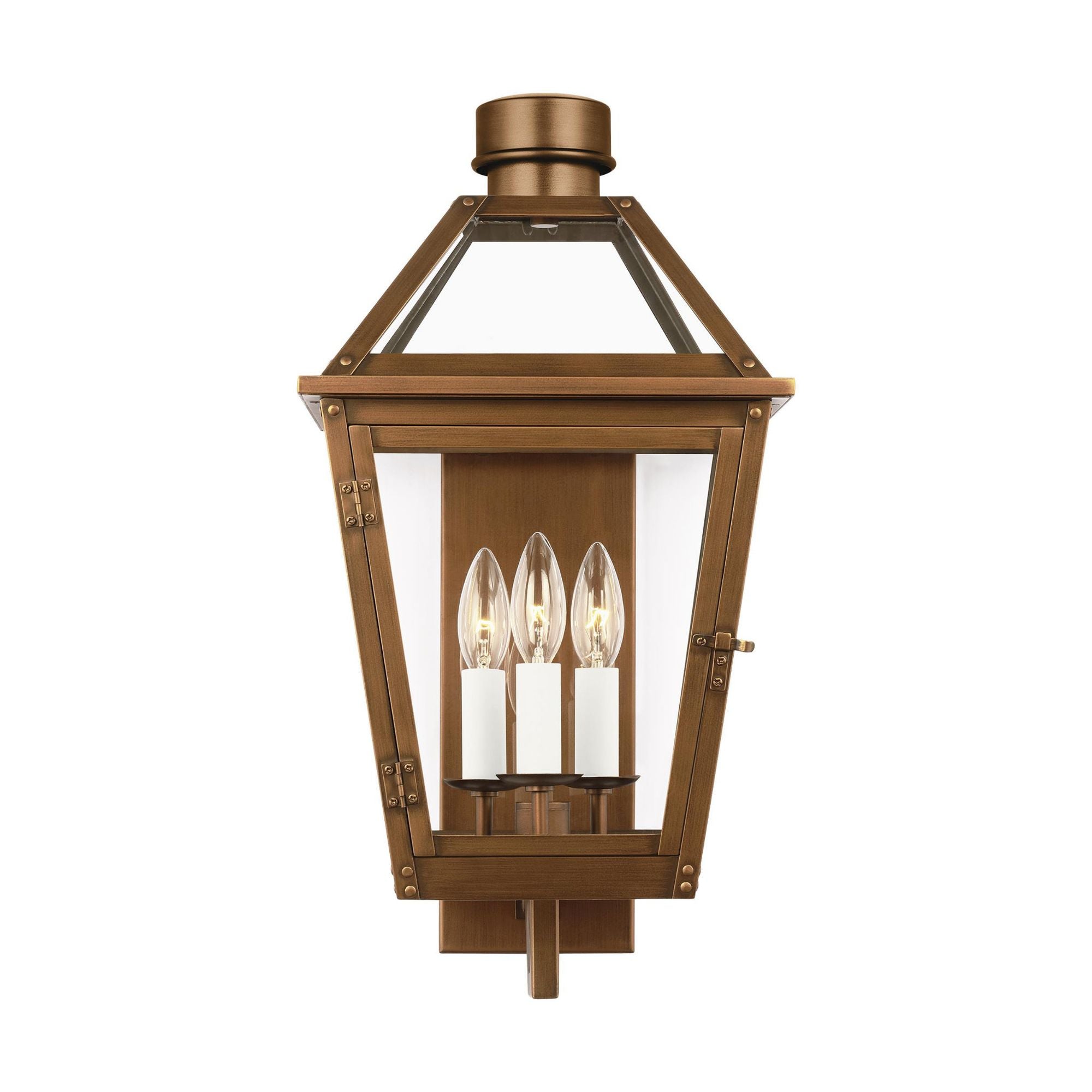 Chapman & Myers Hyannis Medium Wall Lantern in Natural Copper
