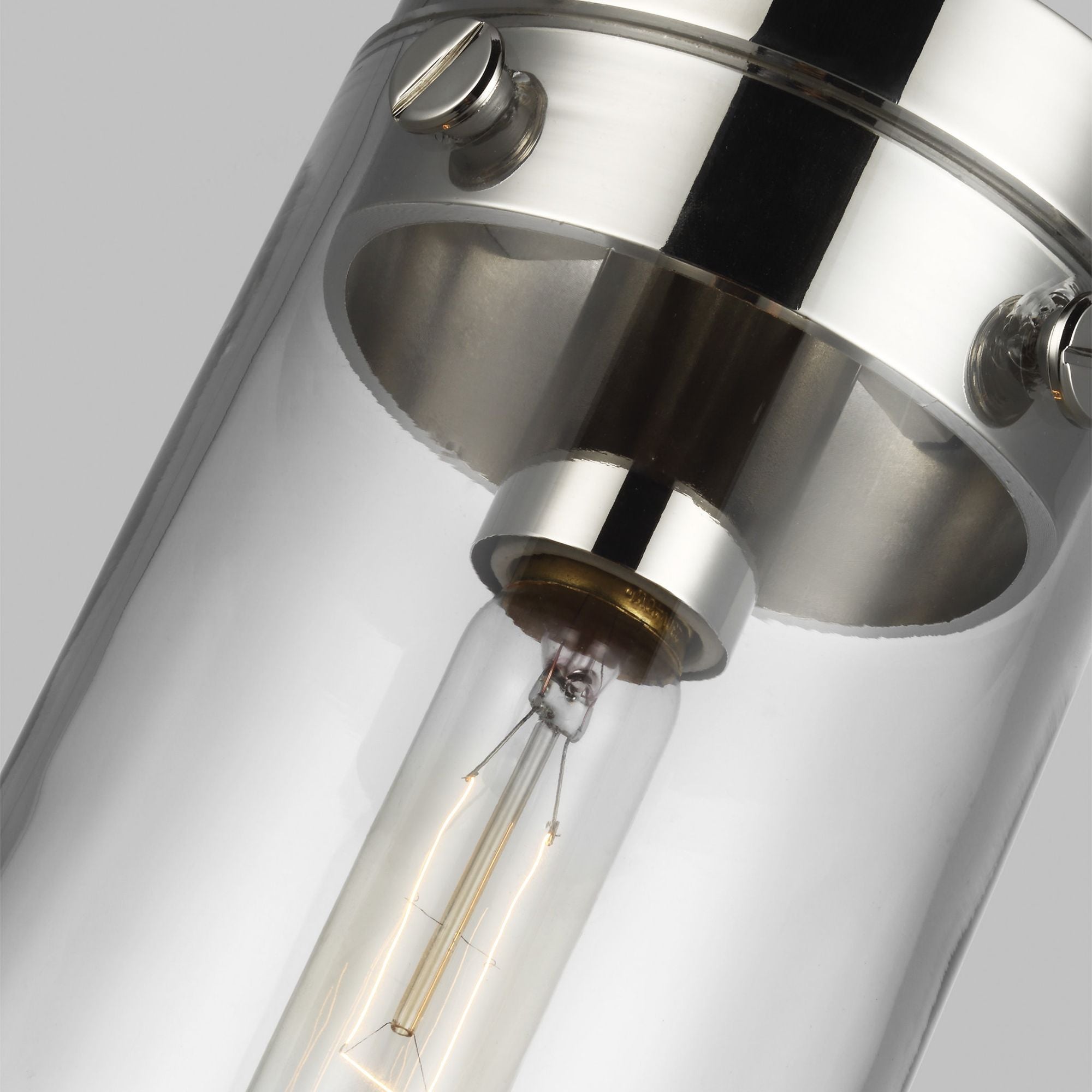 Chapman & Myers Garrett Medium Cylinder Pendant in Polished Nickel