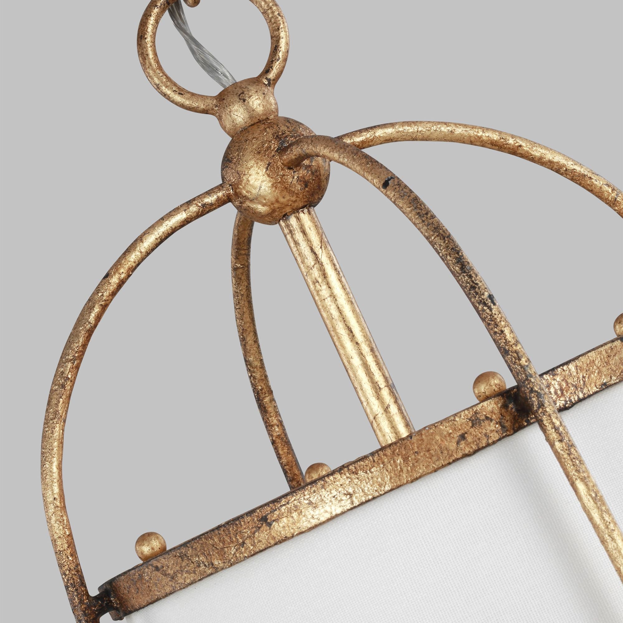 Chapman & Myers Stonington Small Hanging Shade in Antique Gild