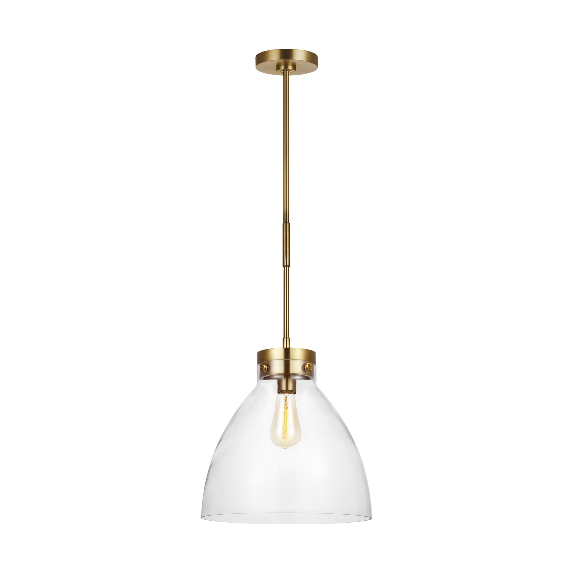 Chapman & Myers Garrett Wide Pendant in Burnished Brass