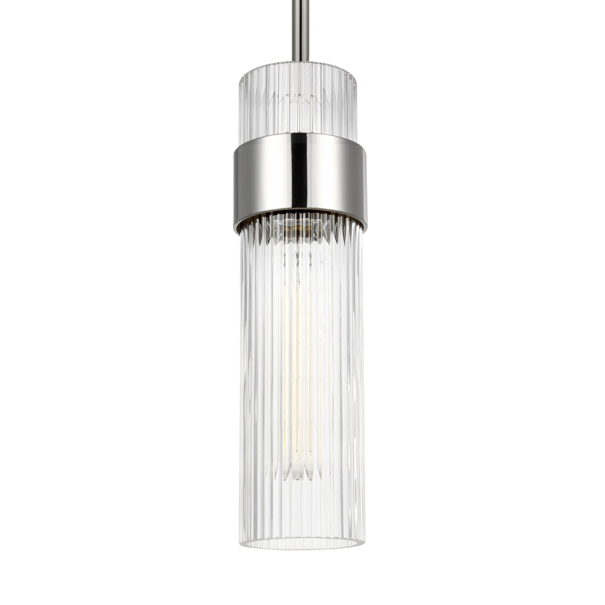 Chapman & Myers Geneva Medium Pendant in Polished Nickel
