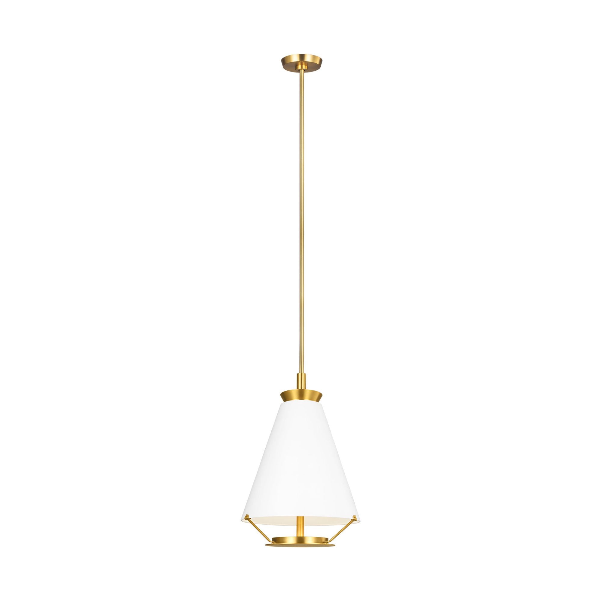 Chapman & Myers Ultra Light Tall Pendant in Burnished Brass