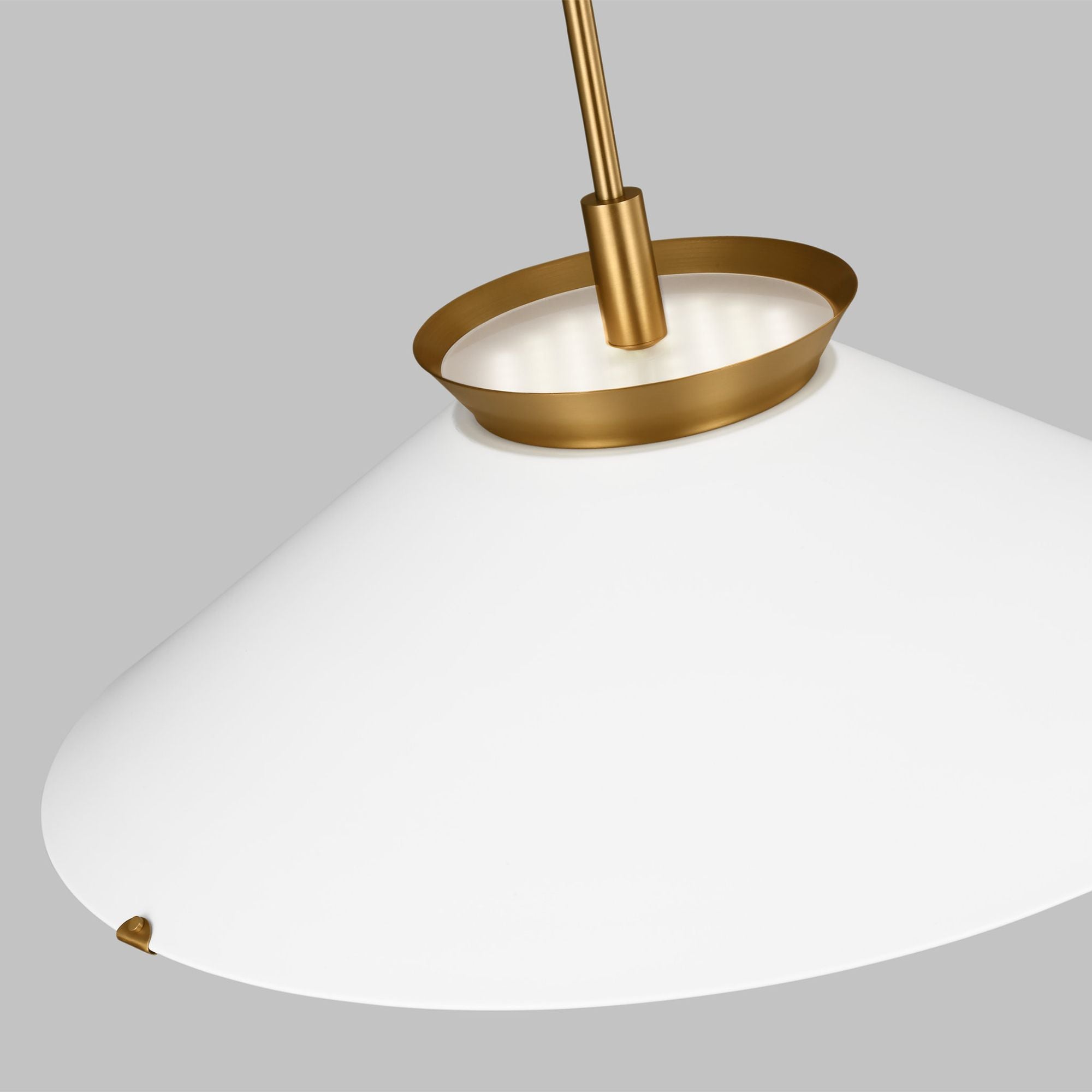 Chapman & Myers Ultra Light Wide Pendant in Burnished Brass