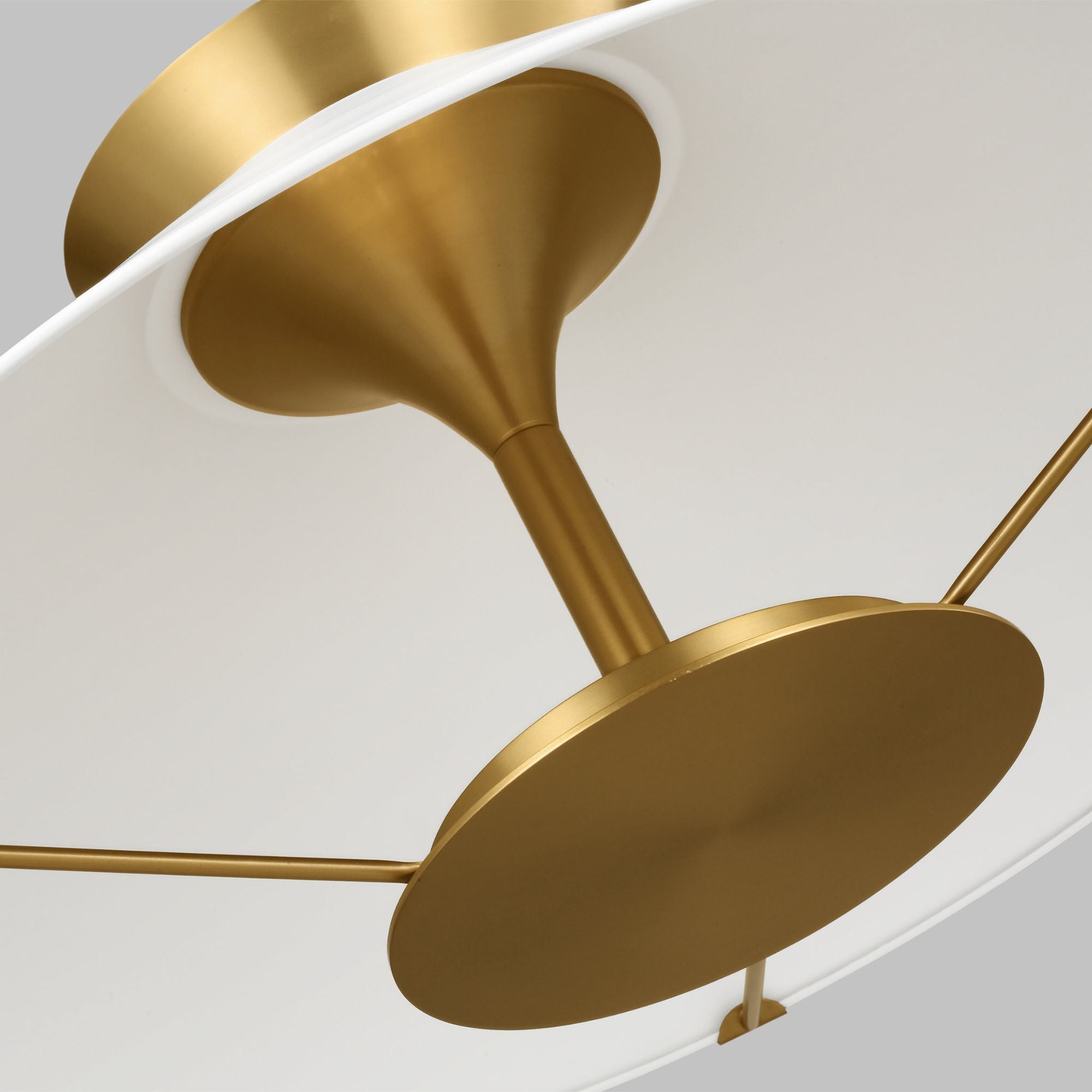 Chapman & Myers Ultra Light Wide Pendant in Burnished Brass