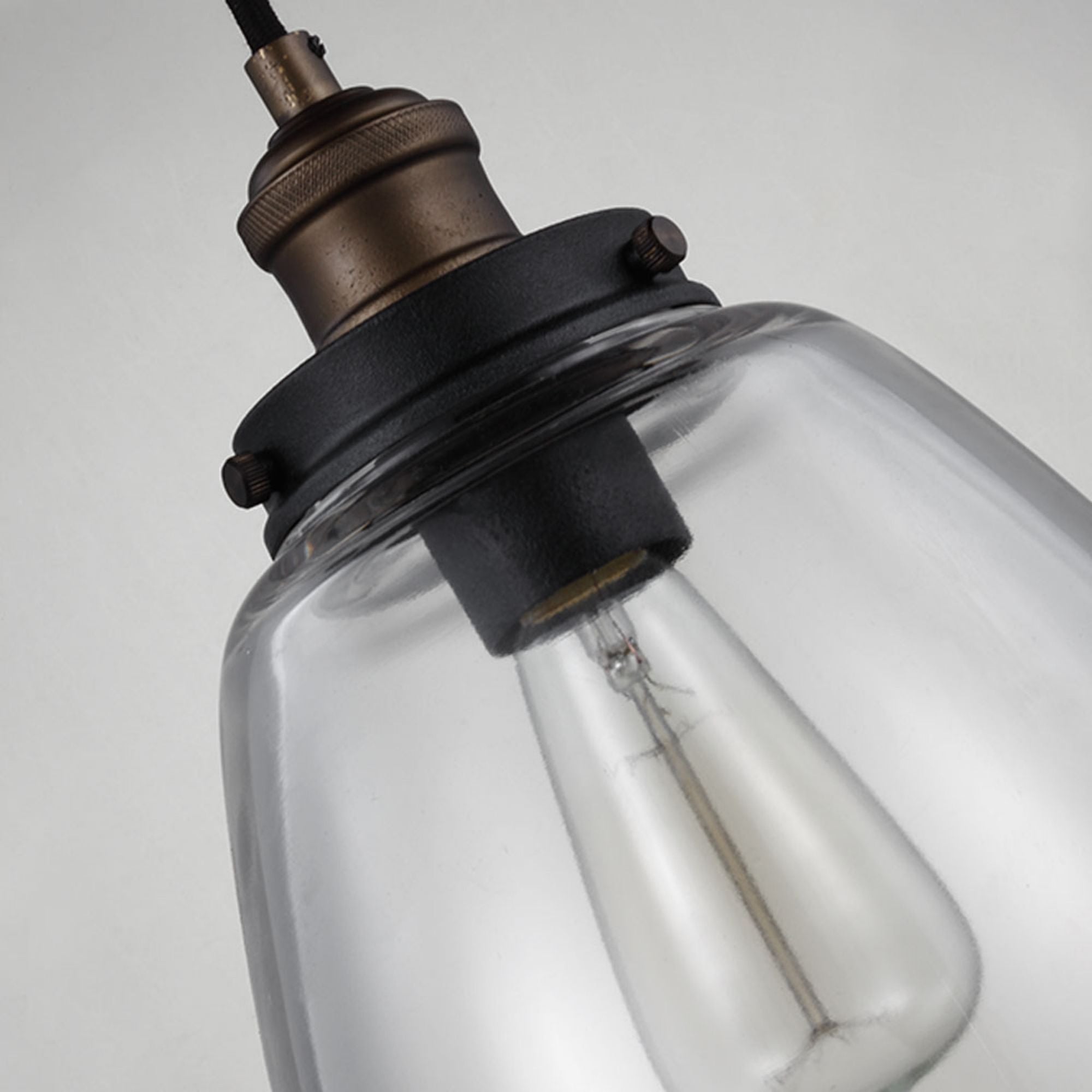 Sean Lavin Baskin Dome Pendant in Painted Aged Brass / Dark Weathered Zinc