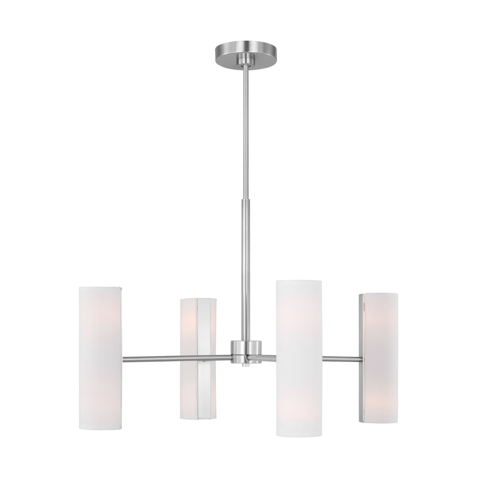 Drew & Jonathan Capalino Large Chandelier in Brushed Steel