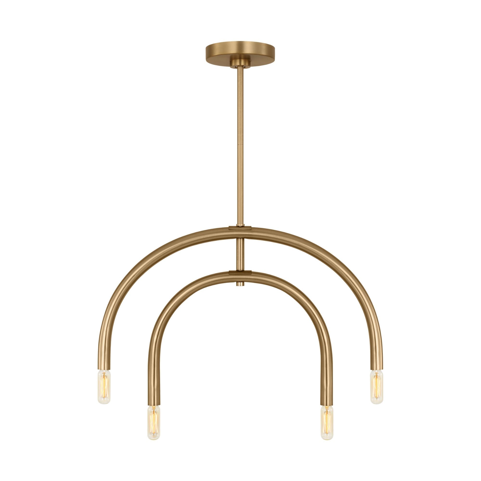 Drew & Jonathan Hadden Medium Chandelier in Satin Brass