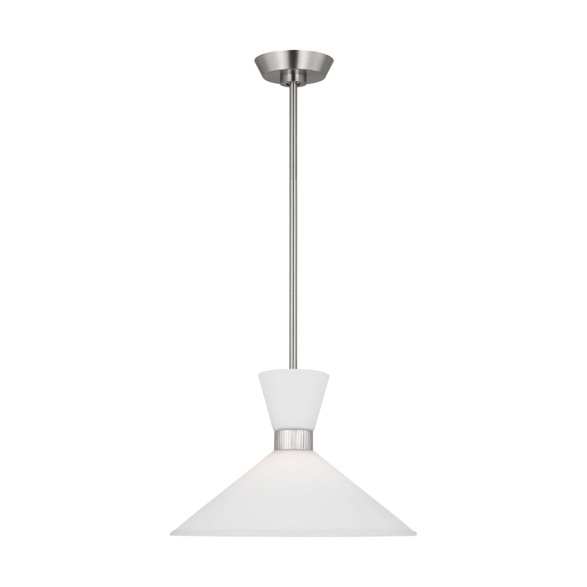 Drew & Jonathan Belcarra Medium Pendant in Brushed Steel