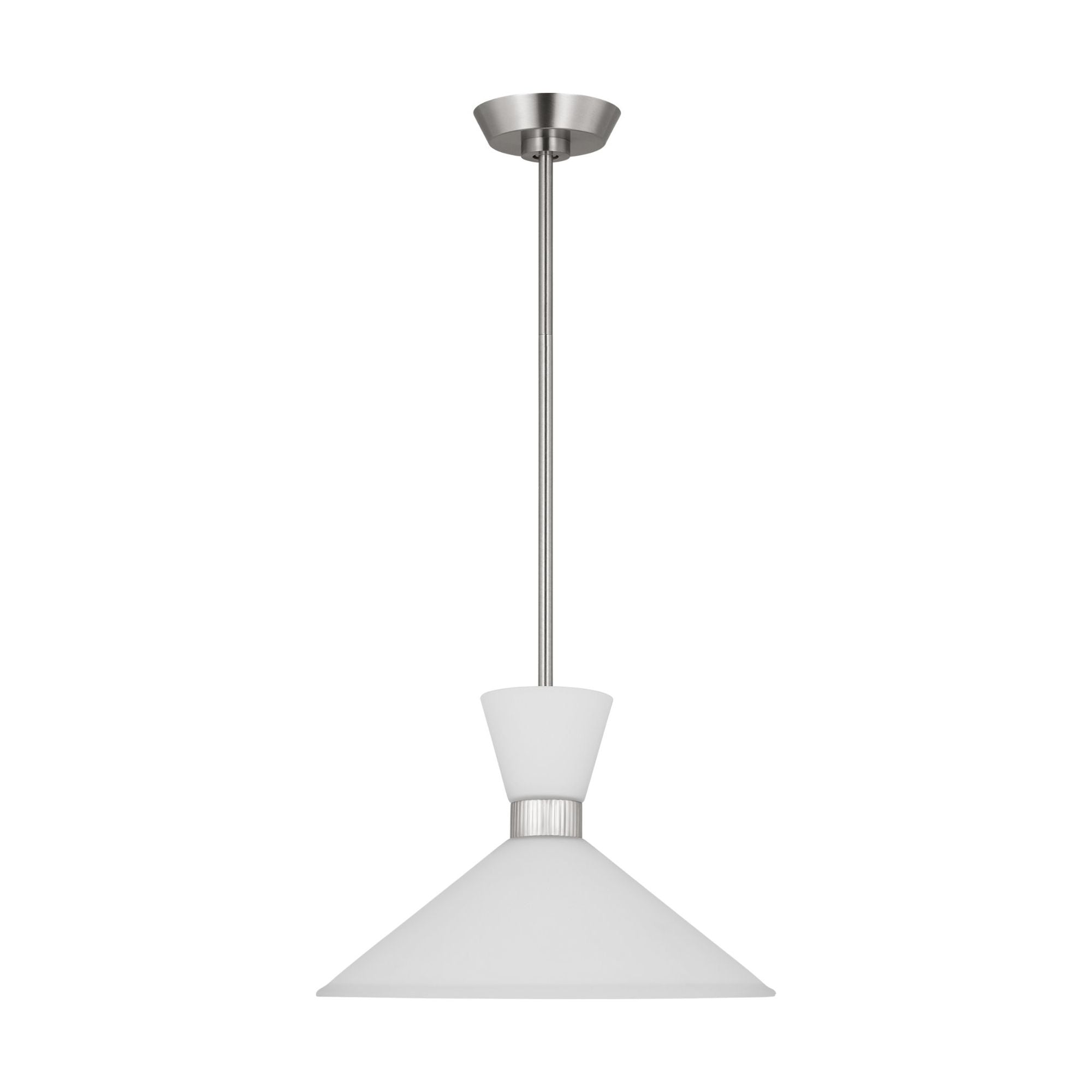 Drew & Jonathan Belcarra Medium Pendant in Brushed Steel