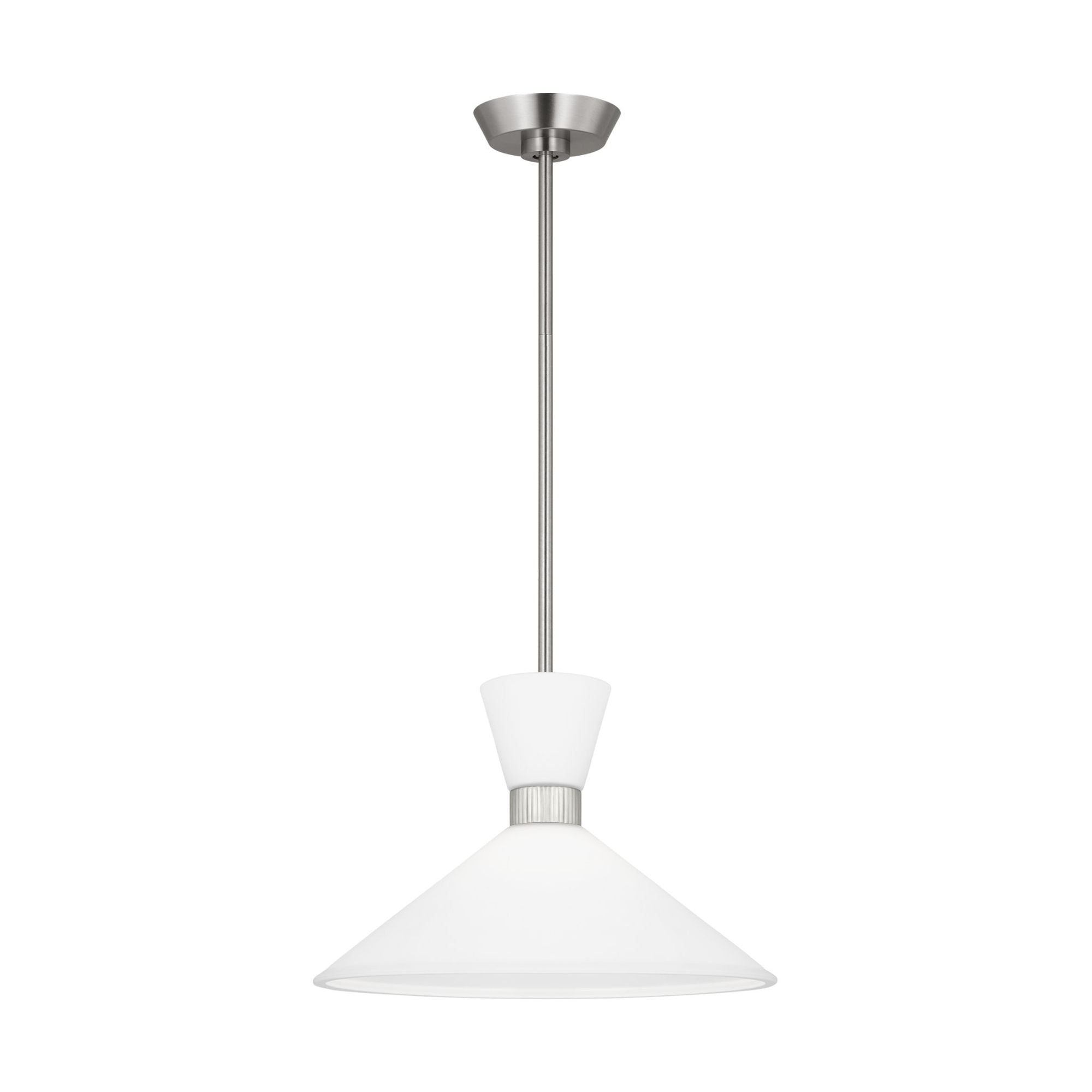 Drew & Jonathan Belcarra Medium Pendant in Brushed Steel