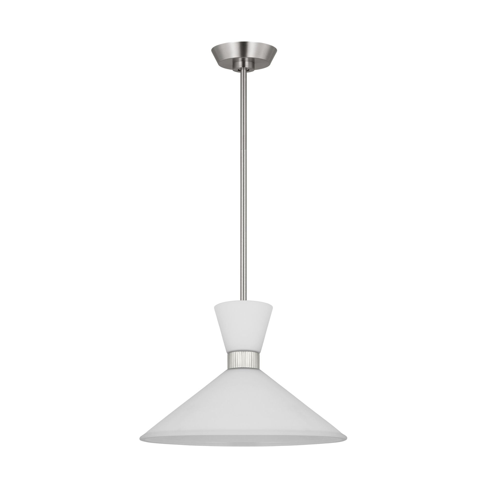 Drew & Jonathan Belcarra Medium Pendant in Brushed Steel
