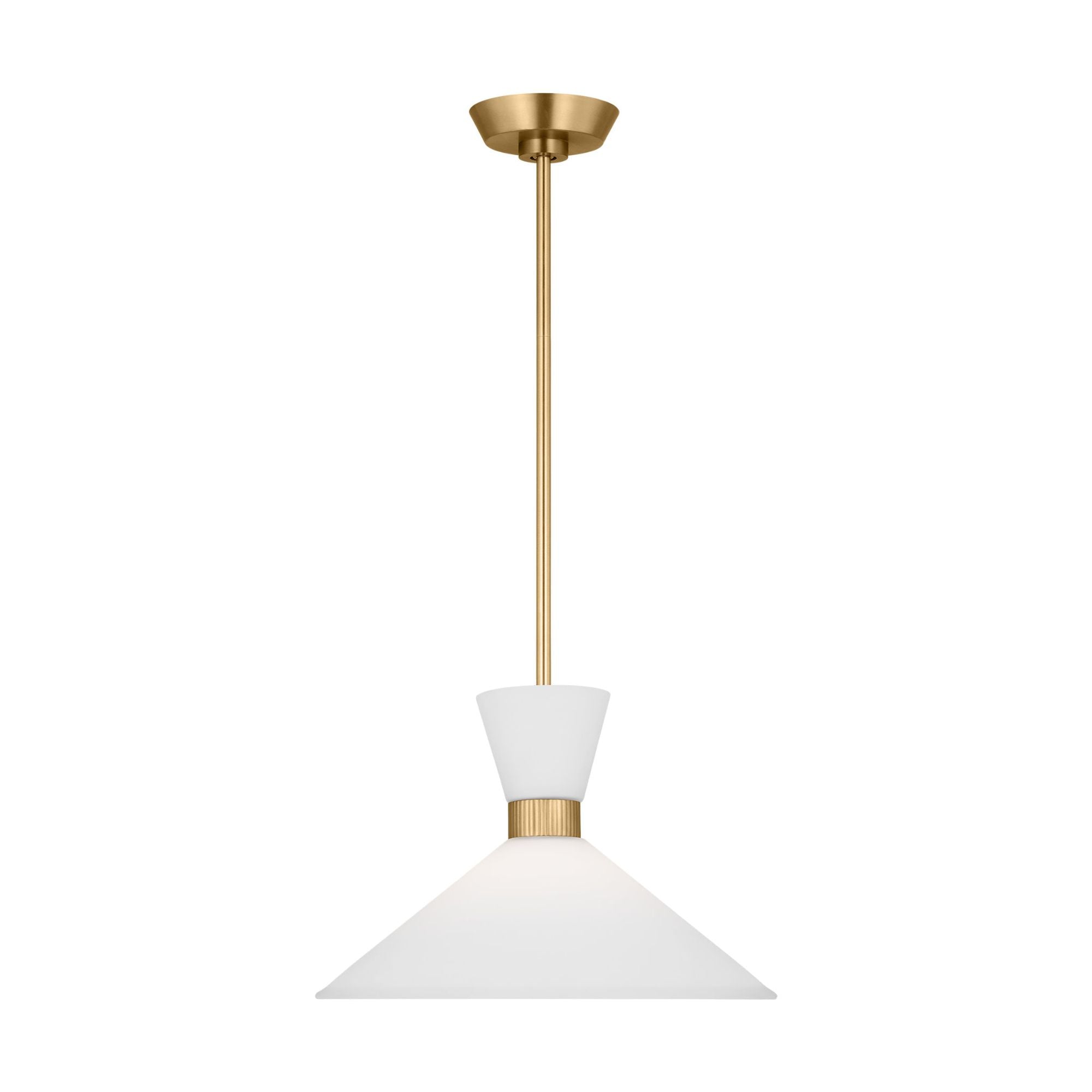 Drew & Jonathan Belcarra Medium Pendant in Satin Brass