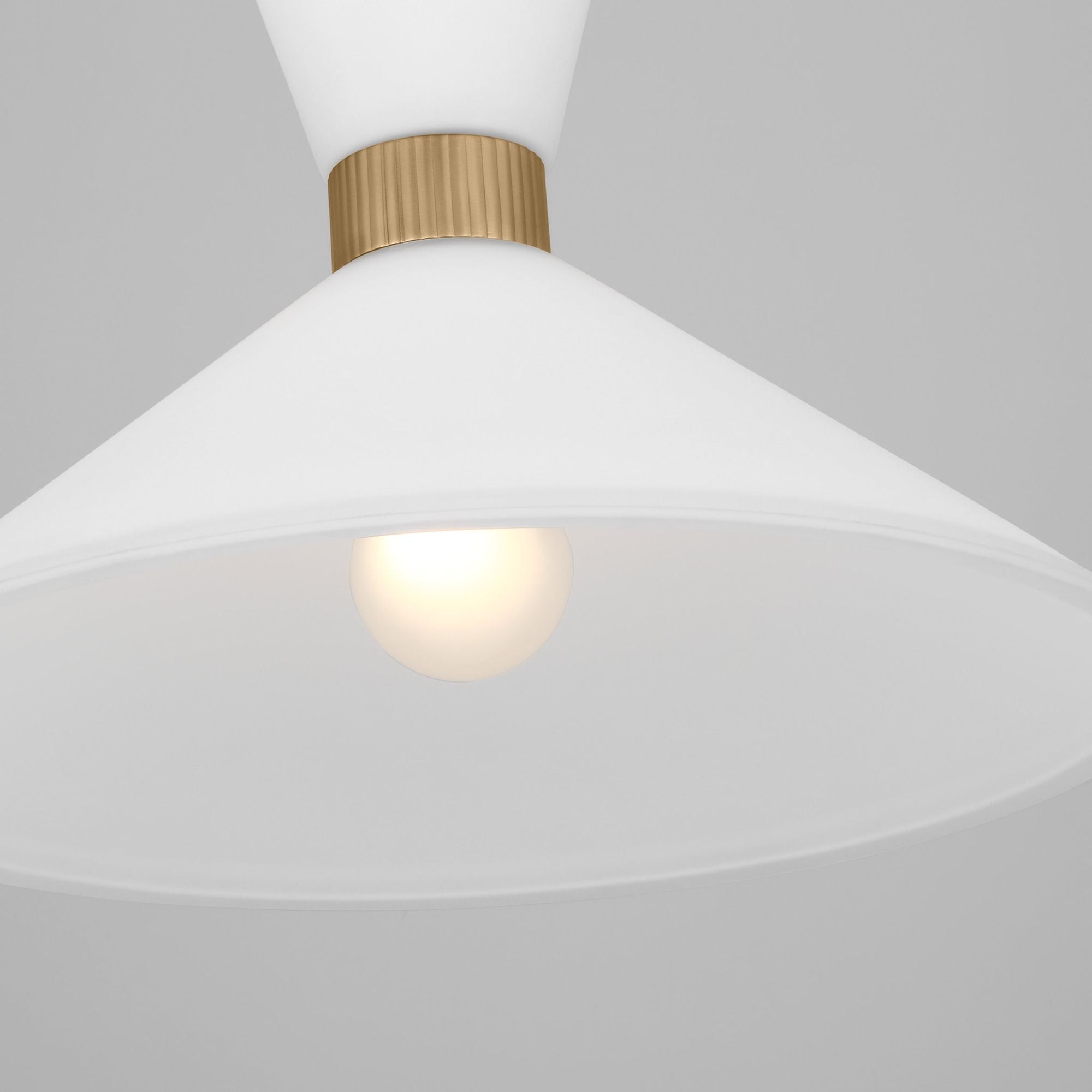 Drew & Jonathan Belcarra Medium Pendant in Satin Brass