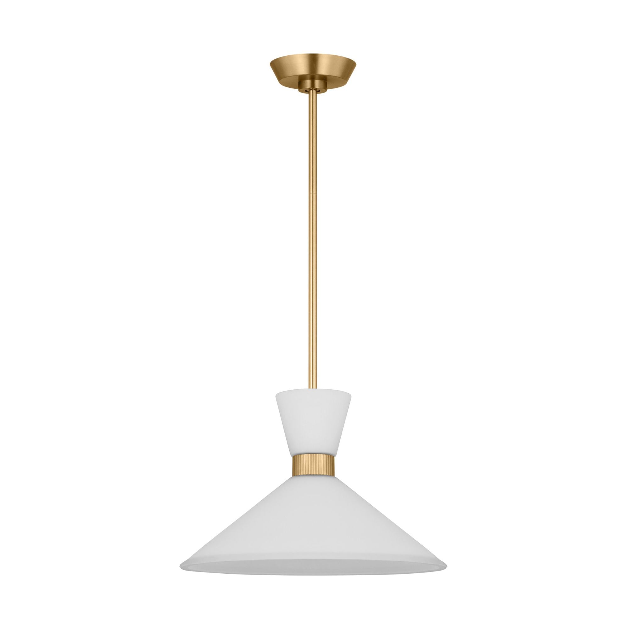Drew & Jonathan Belcarra Medium Pendant in Satin Brass