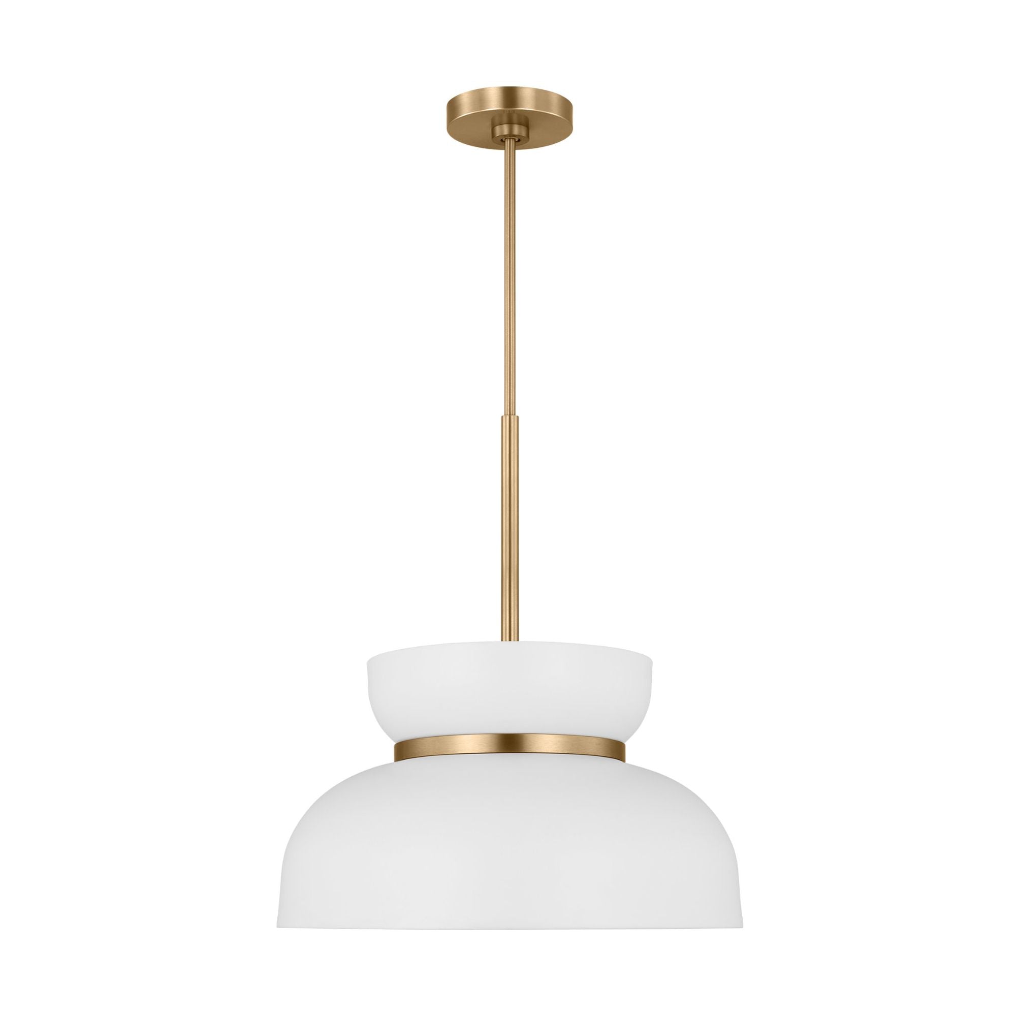 Drew & Jonathan Pemberton Medium Pendant in Matte White