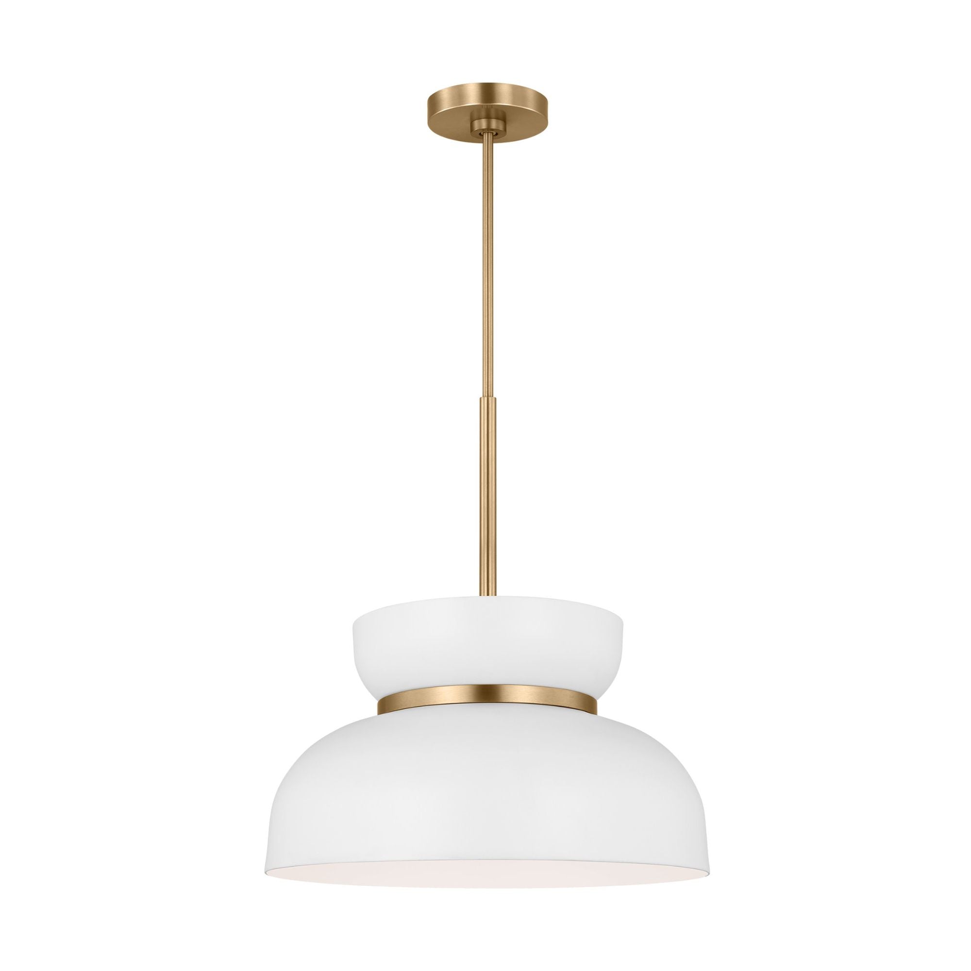 Drew & Jonathan Pemberton Medium Pendant in Matte White