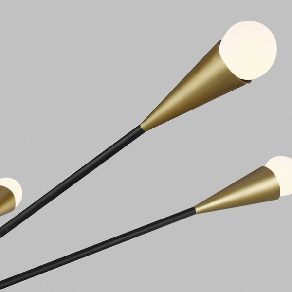 Ellen DeGeneres Jax Large Chandelier in Midnight Black Foundry Lighting