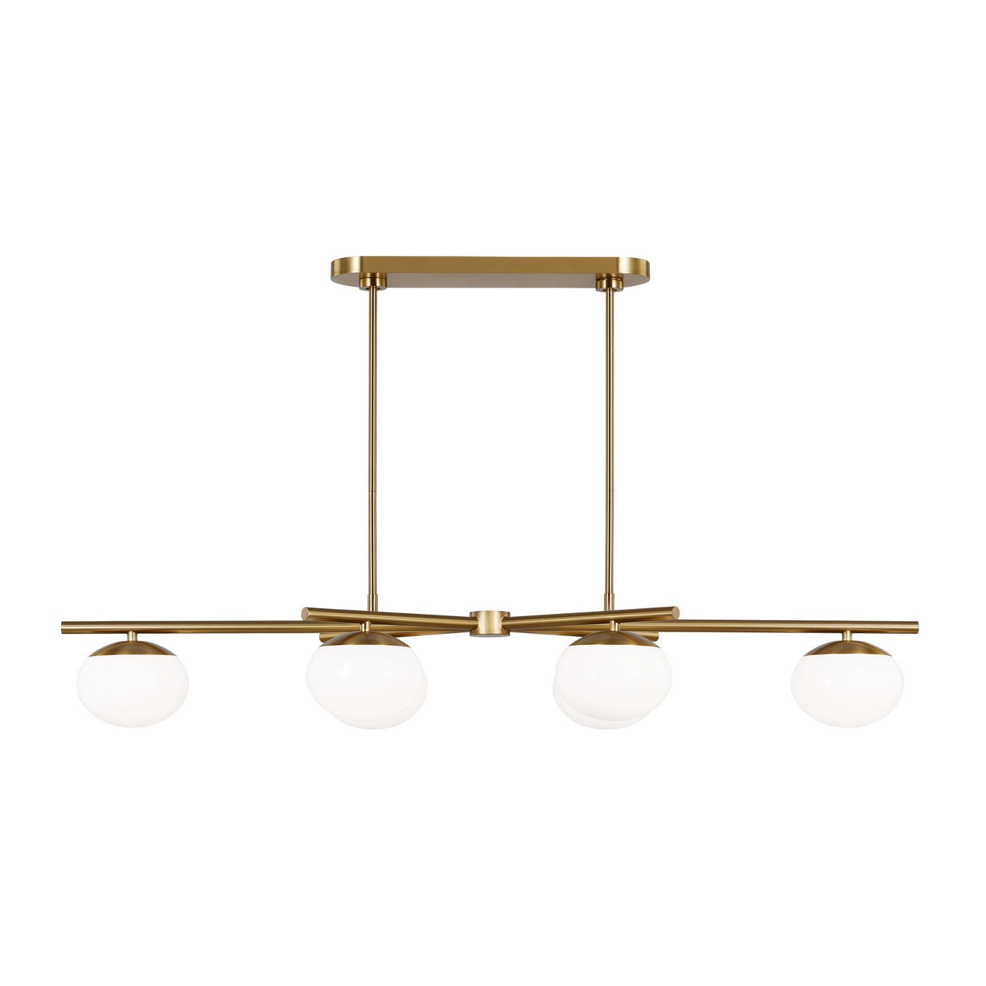 Ellen DeGeneres Lune Medium Linear Chandelier in Burnished Brass