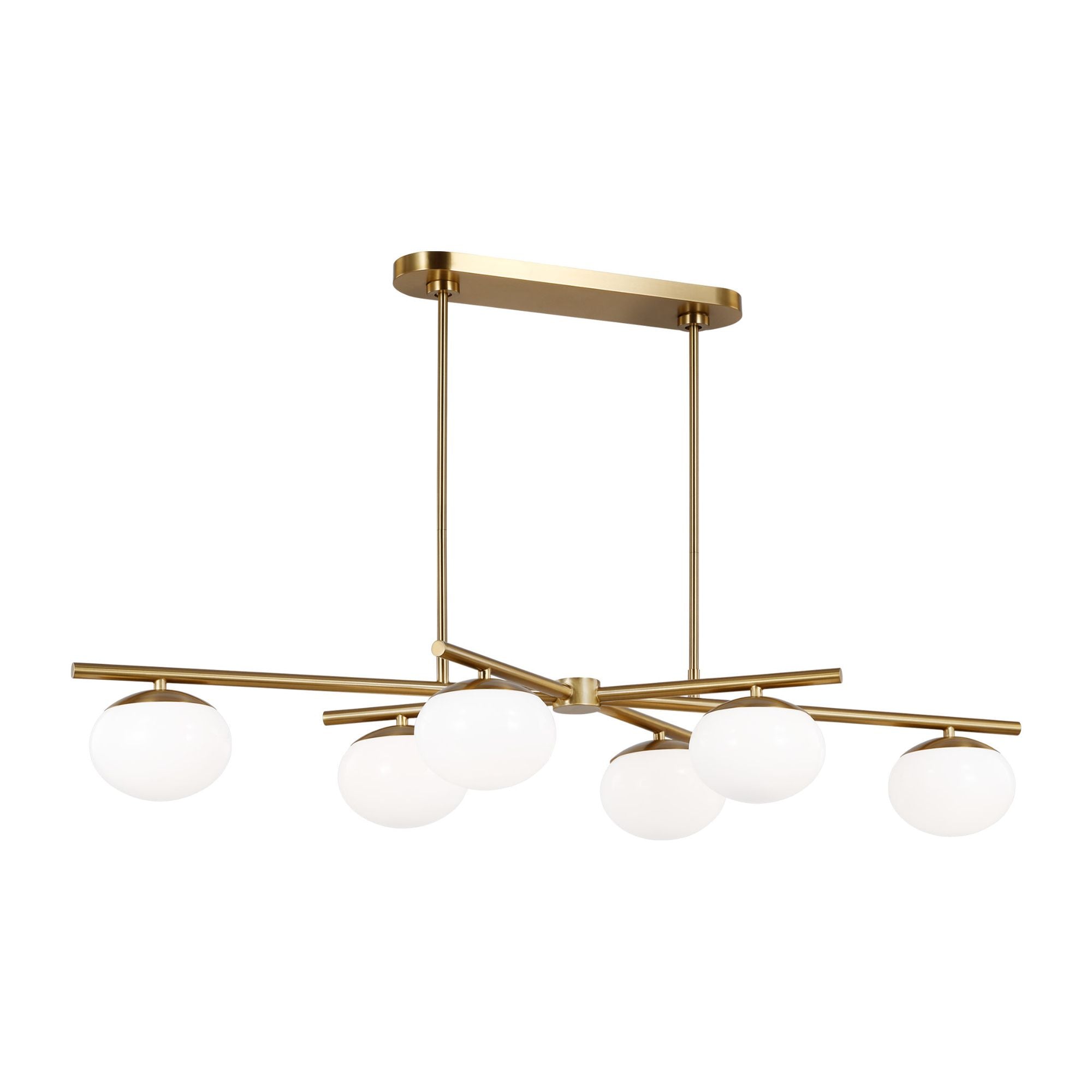 Ellen DeGeneres Lune Medium Linear Chandelier in Burnished Brass