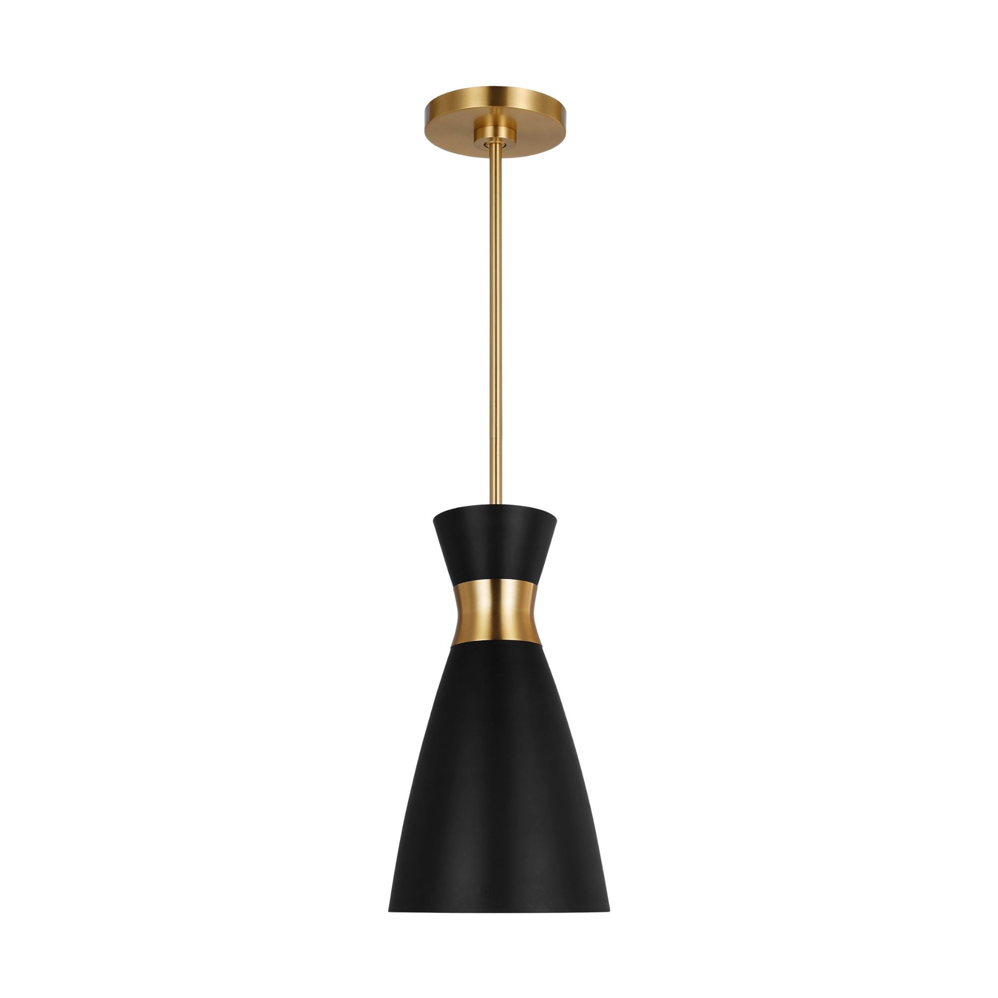 Ellen DeGeneres Heath Small Pendant in Midnight Black and Burnished Brass