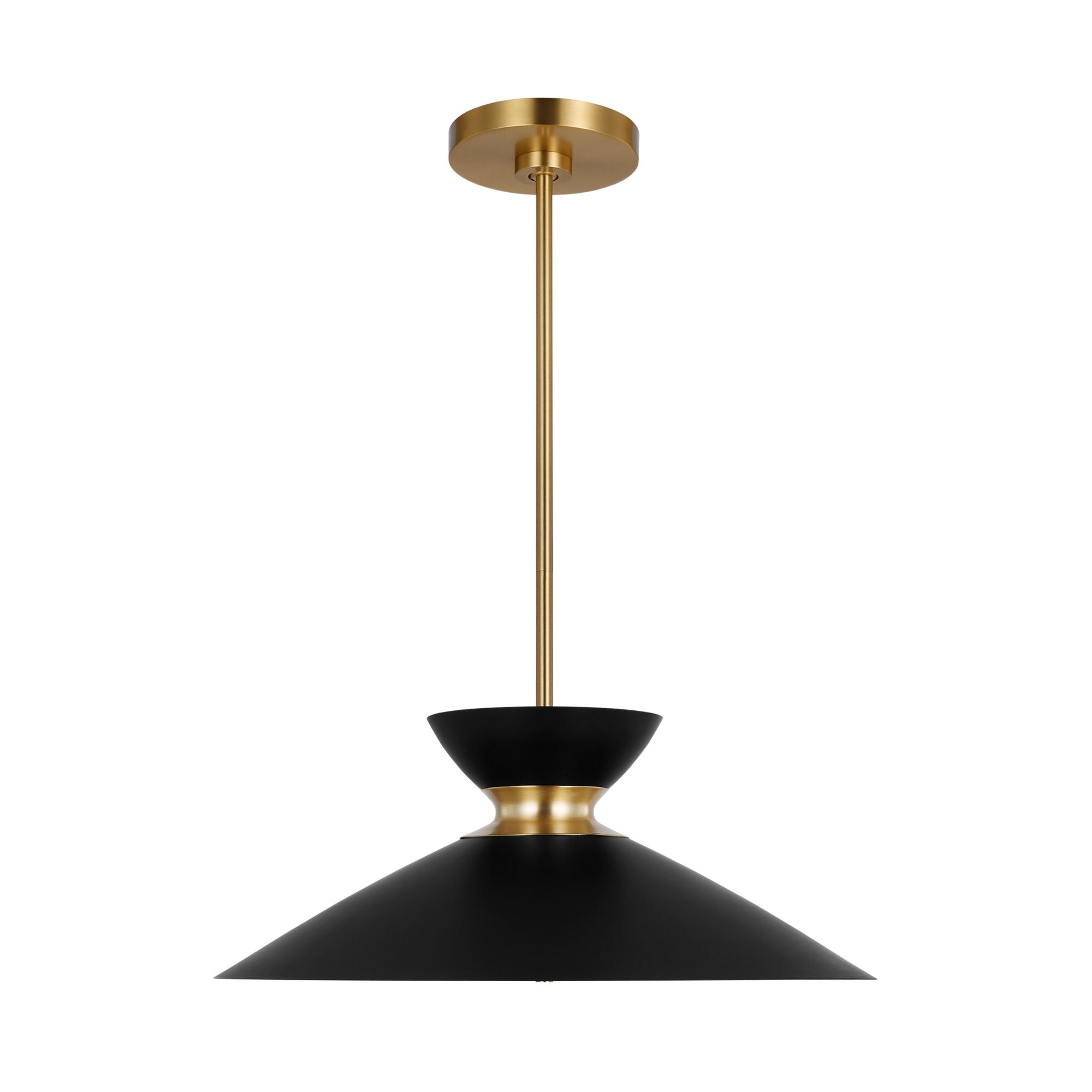 Ellen DeGeneres Heath Wide Pendant in Midnight Black and Burnished Brass