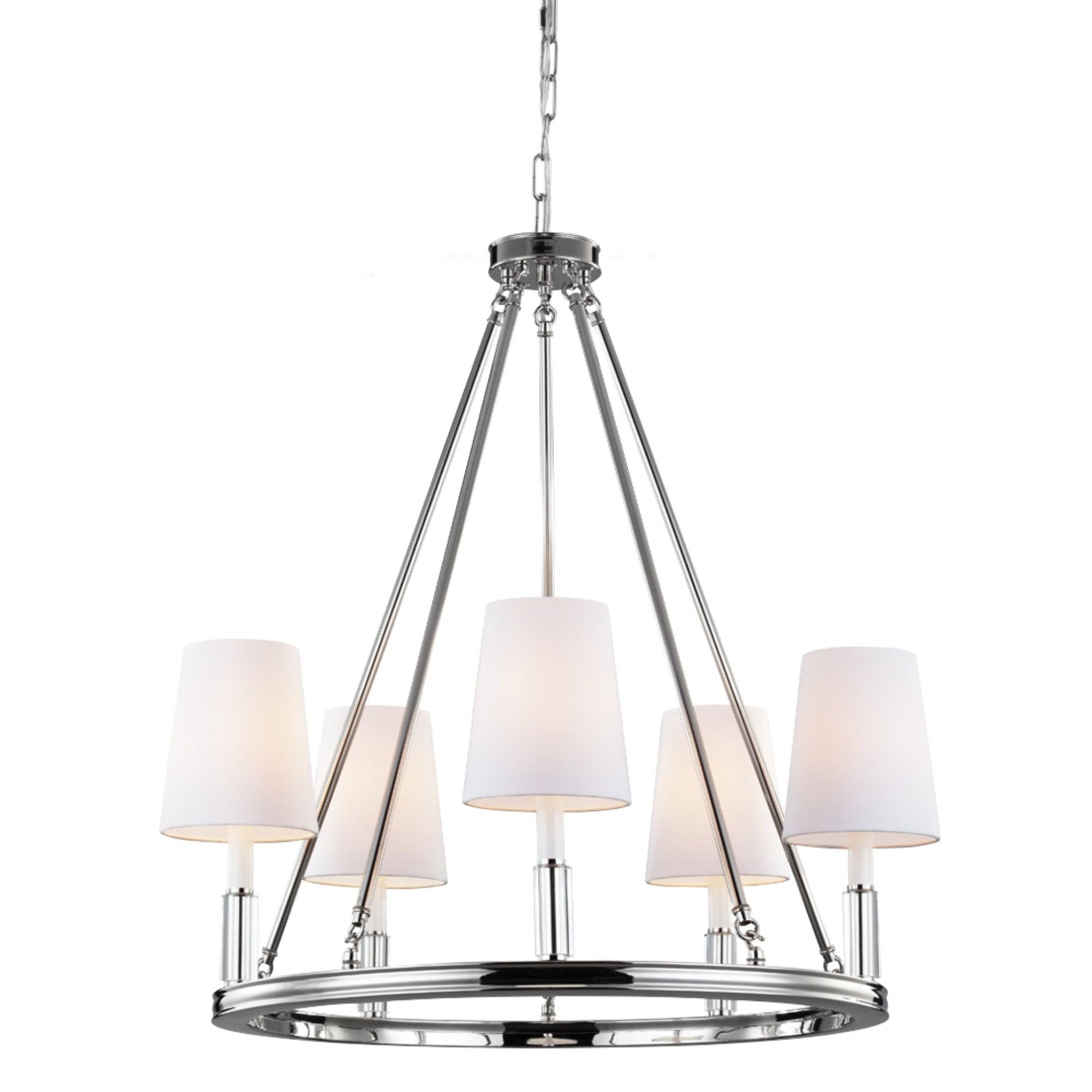Sean Lavin Lismore Medium Chandelier in Polished Nickel