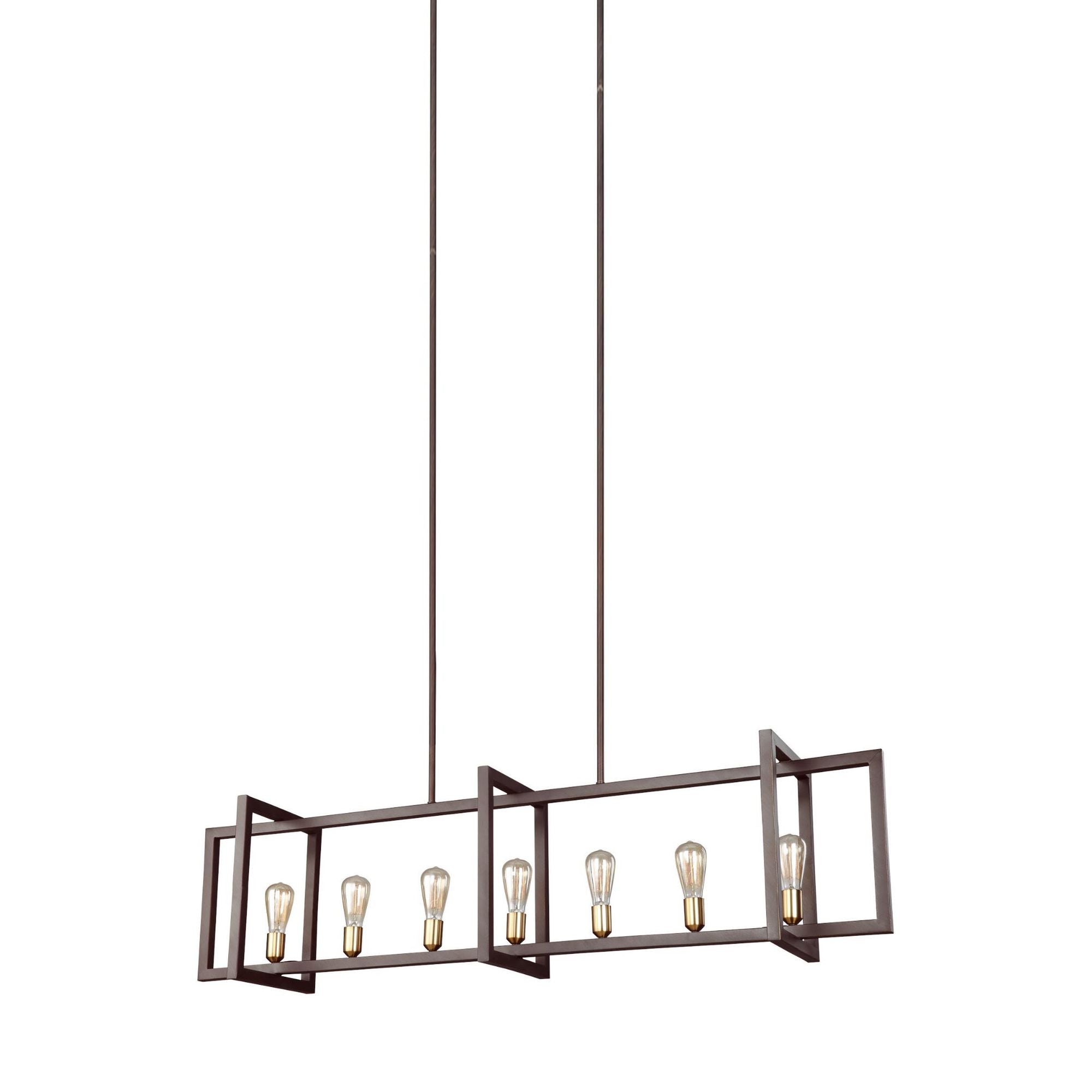 Sean Lavin Finnegan Large Linear Chandelier in New World Bronze
